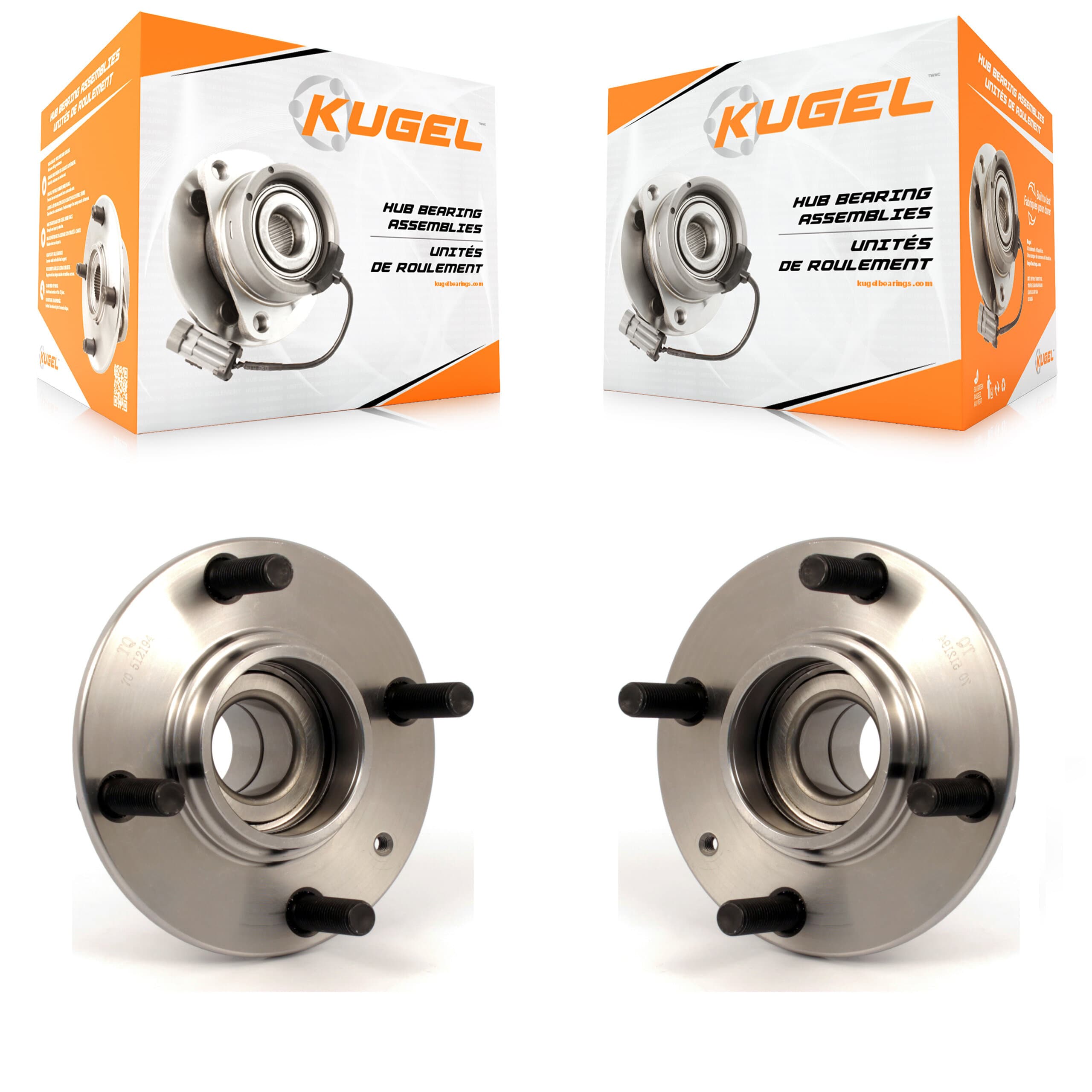 Kugel - K70-100596 - Rear Wheel Bearing and Hub Assembly Kits image 1
