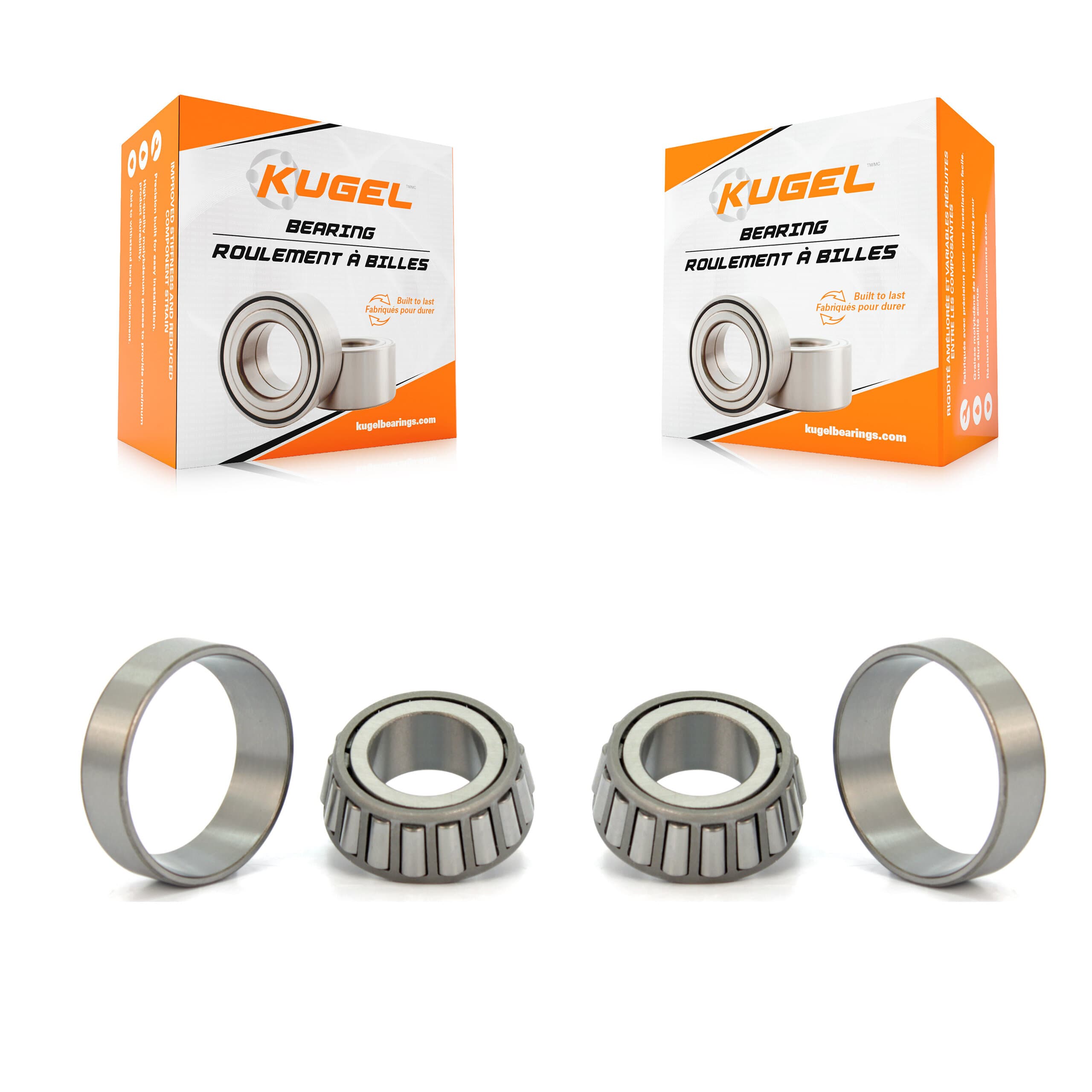Kugel - K70-101090 - Front Outer Wheel Bearing and Race Set Kits image 1