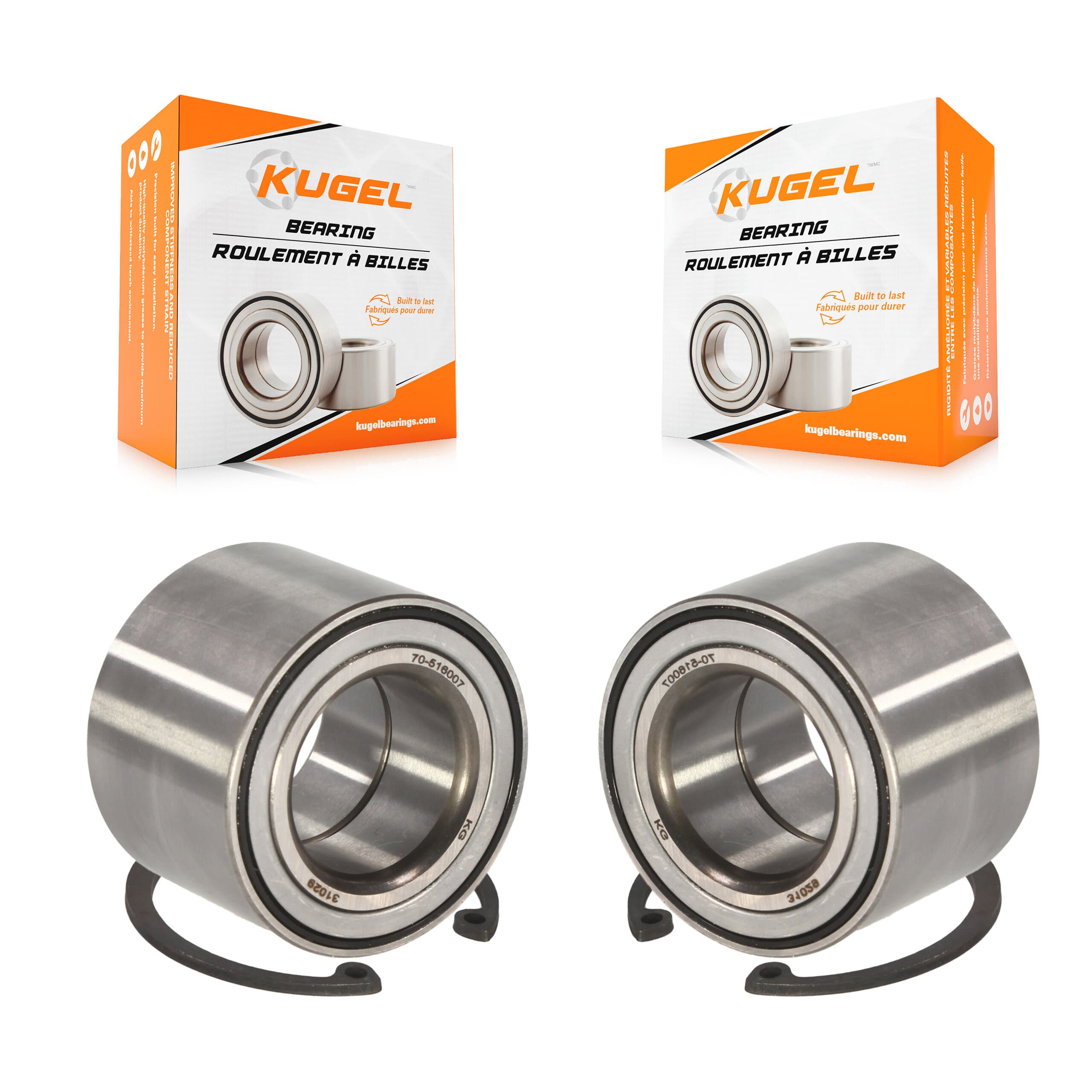 Kugel - K70-101097 - Rear Wheel Bearing and Race Set Kits image 1
