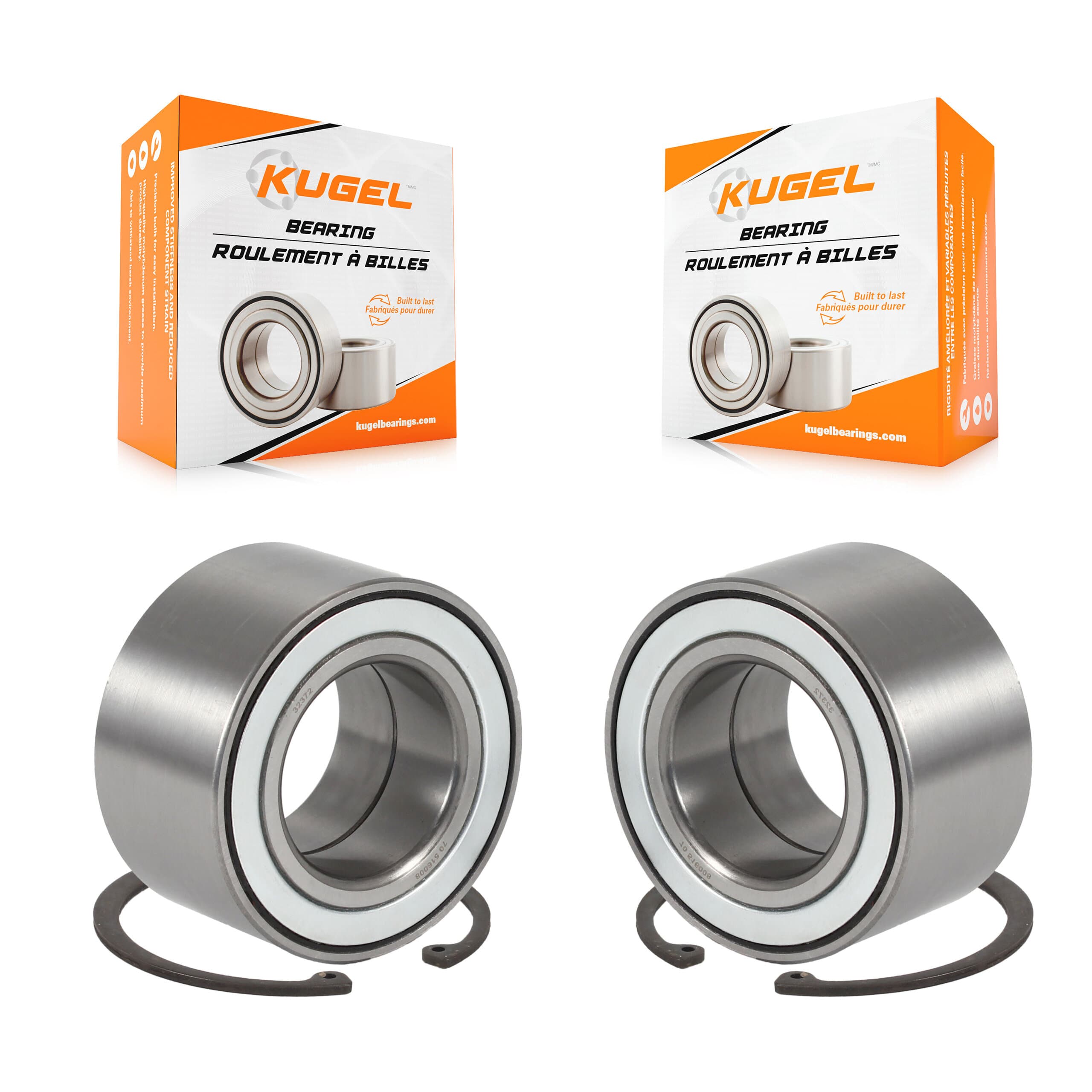 Kugel - K70-101098 - Rear Wheel Bearing and Race Set Kits image 1