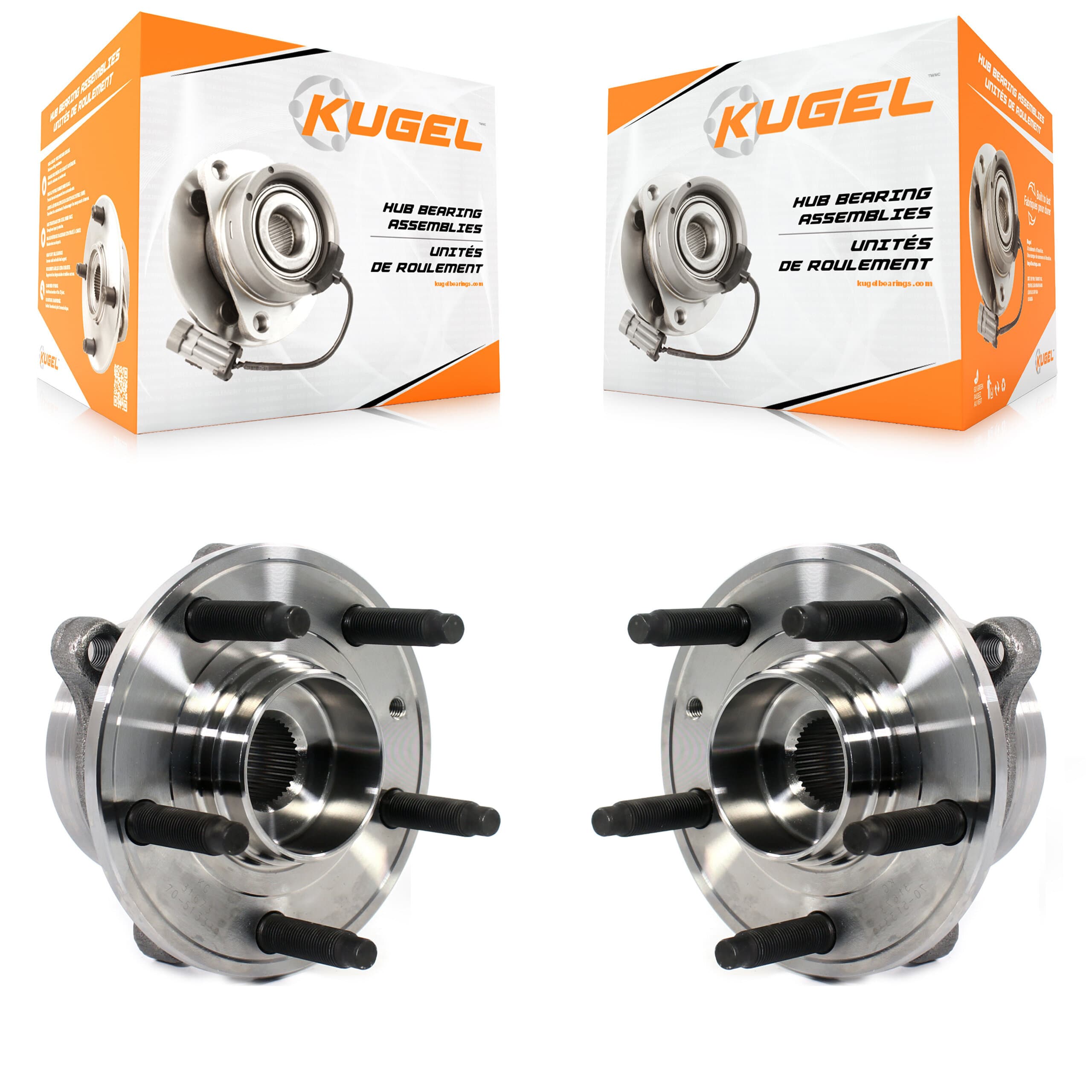 Kugel - K70-101477 - Front Wheel Bearing and Hub Assembly Kits image 1