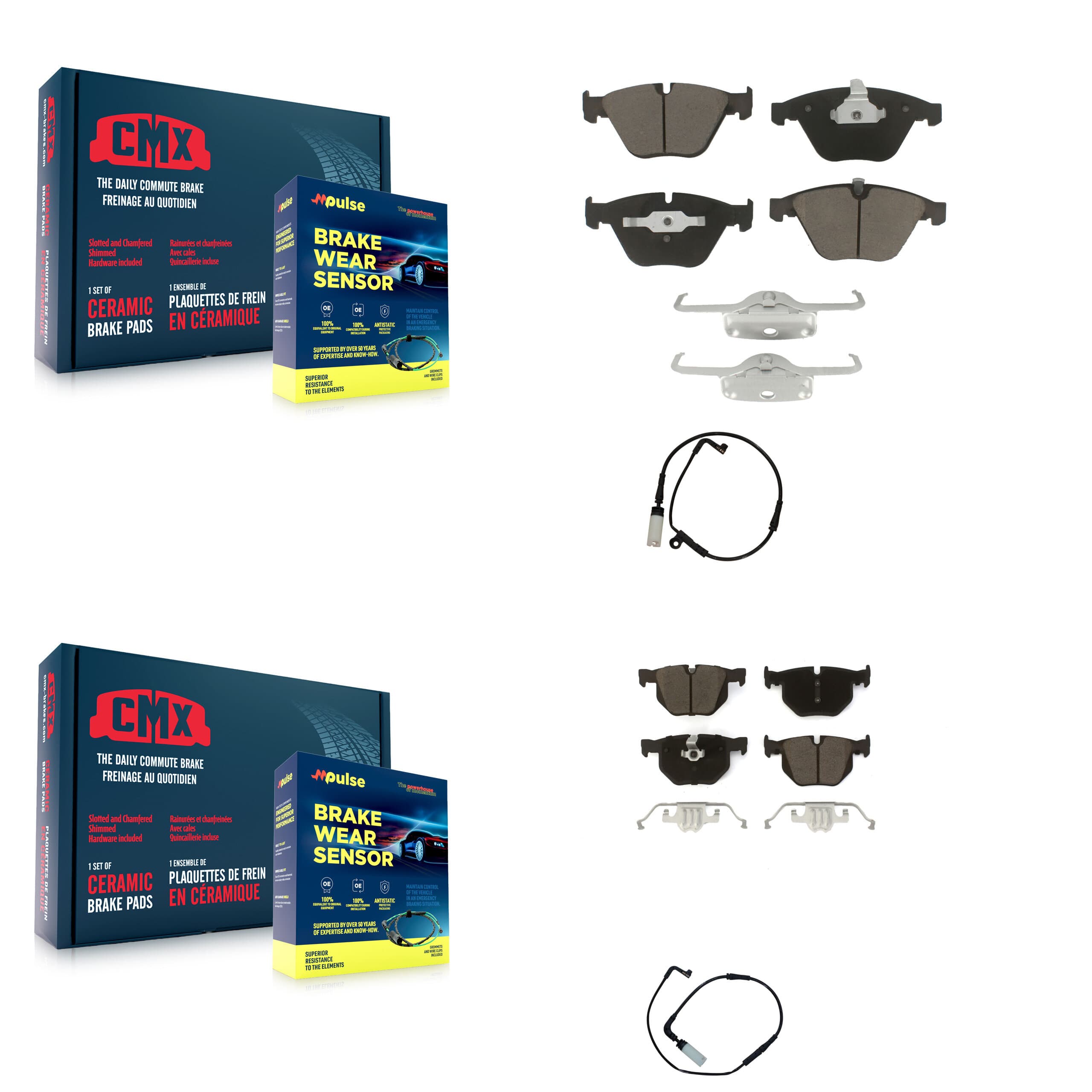 CMX - KCW-100012 - Front and Rear Disc Brake Pad Kits image 1