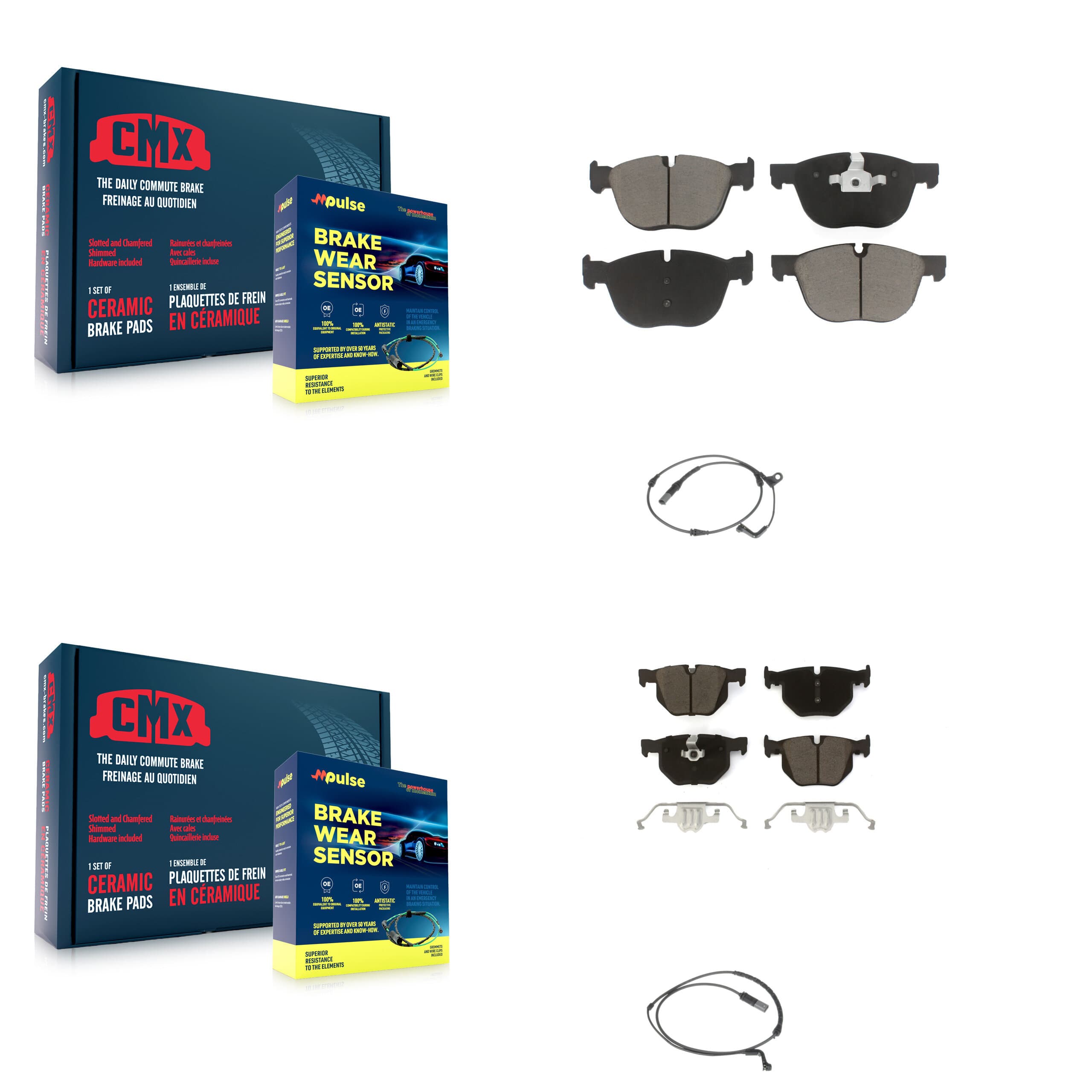 CMX - KCW-100014 - Front and Rear Disc Brake Pad Kits image 1