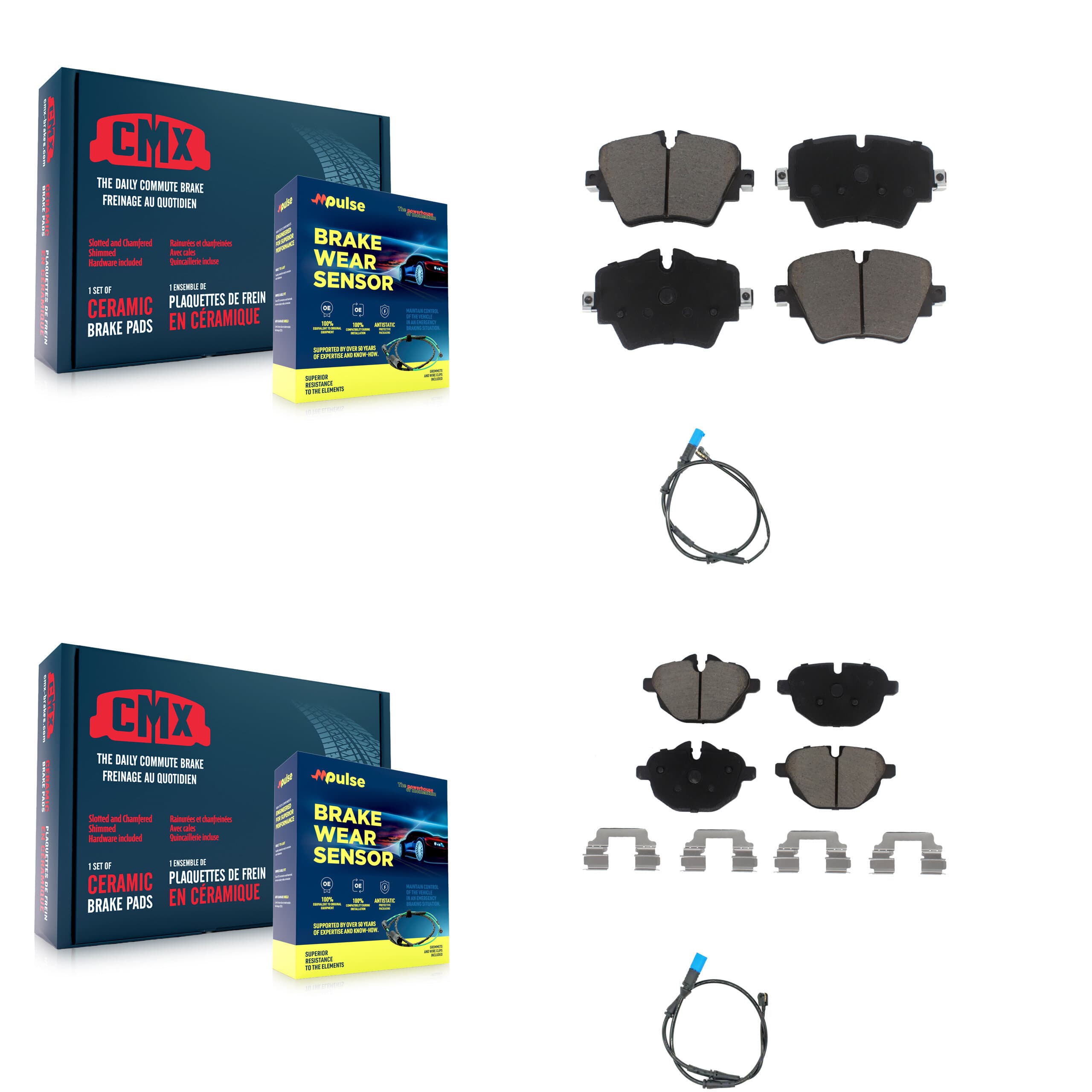 CMX - KCW-100033 - Front and Rear Disc Brake Pad Kits image 1