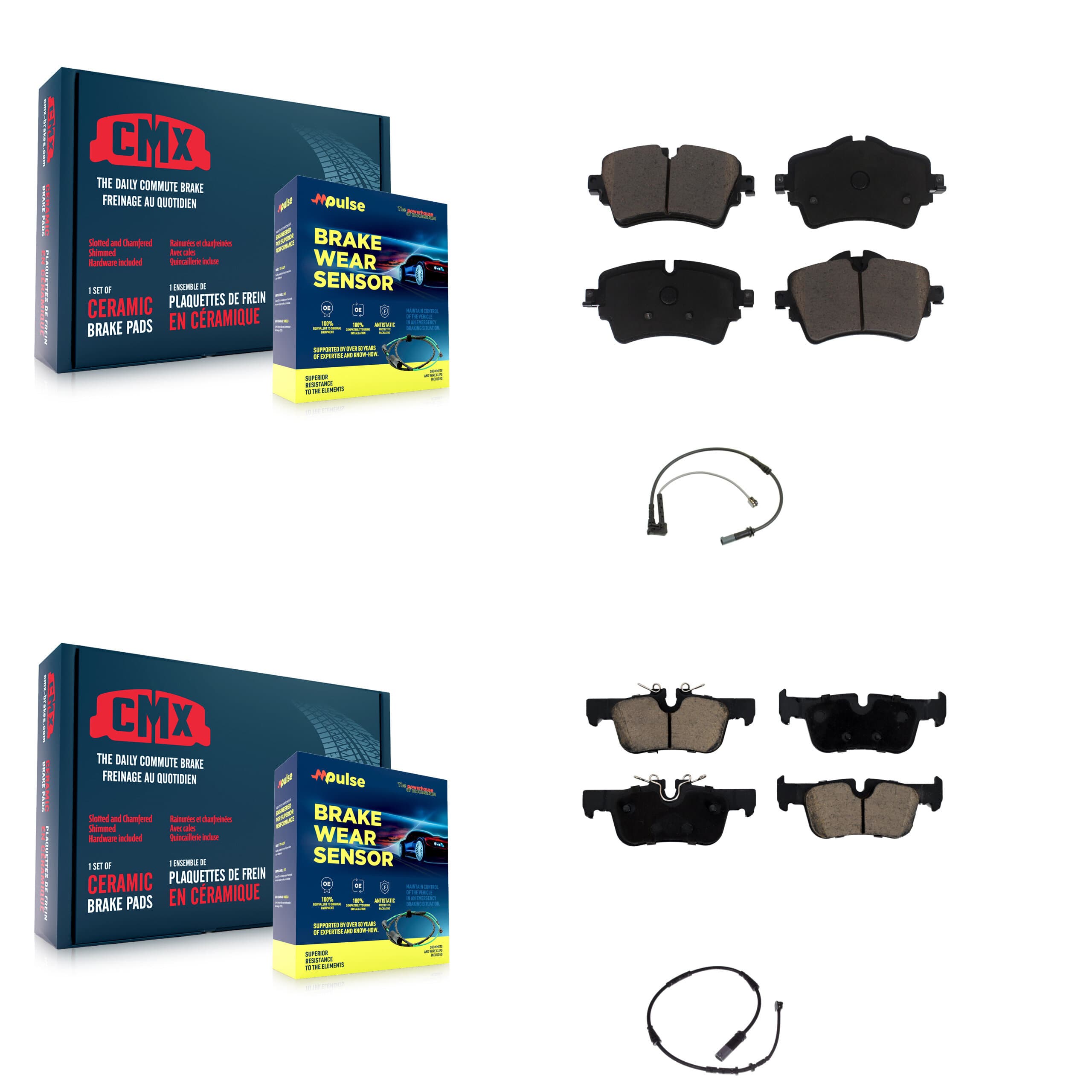 CMX - KCW-100049 - Front and Rear Disc Brake Pad Kits image 1