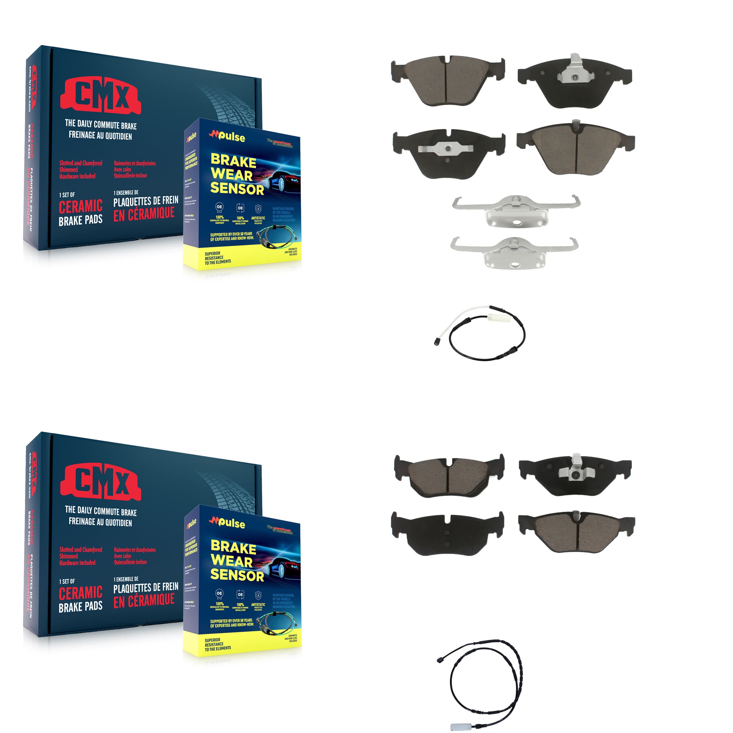CMX - KCW-100081 - Front and Rear Disc Brake Pad Kits image 1