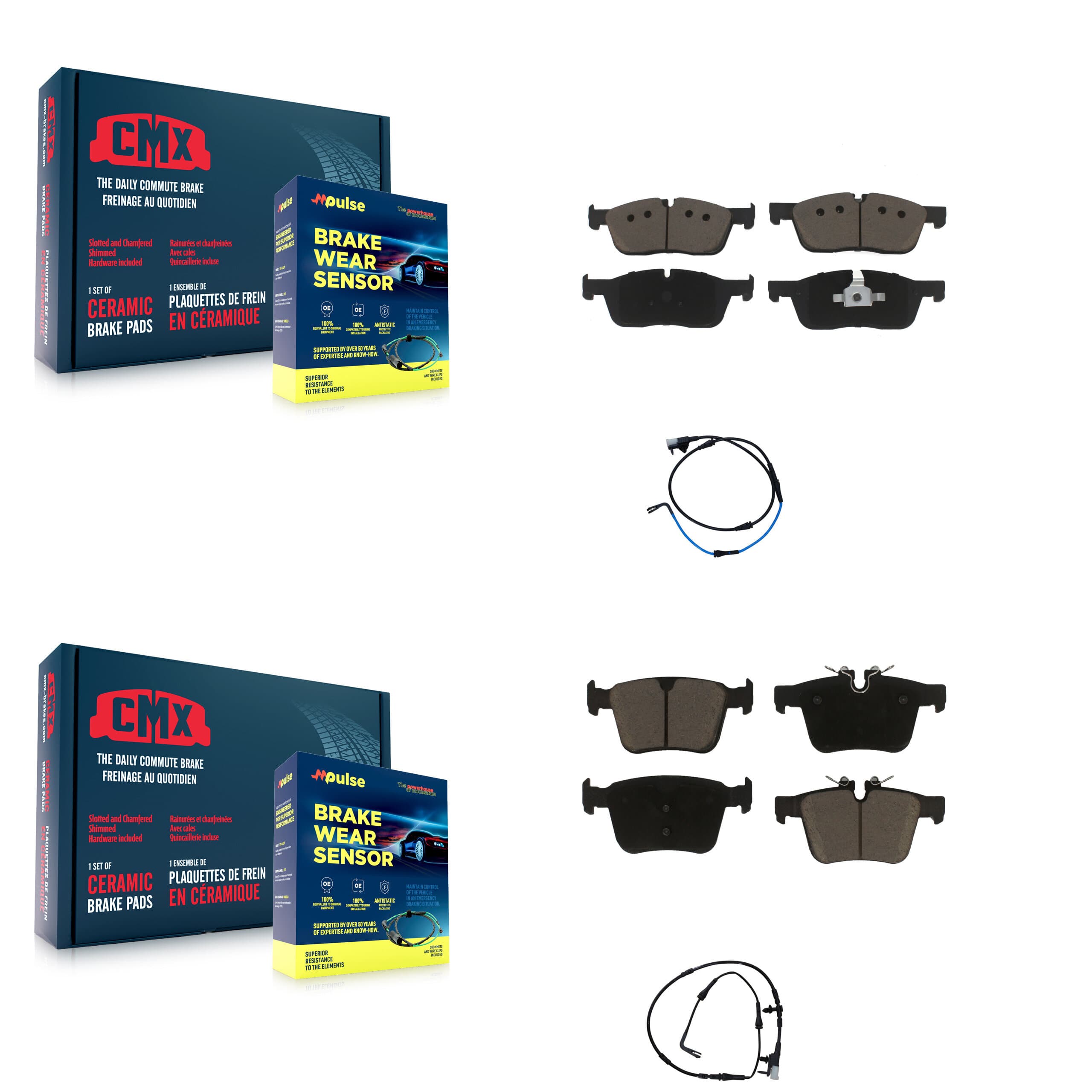 CMX - KCW-100092 - Front and Rear Disc Brake Pad Kits image 1