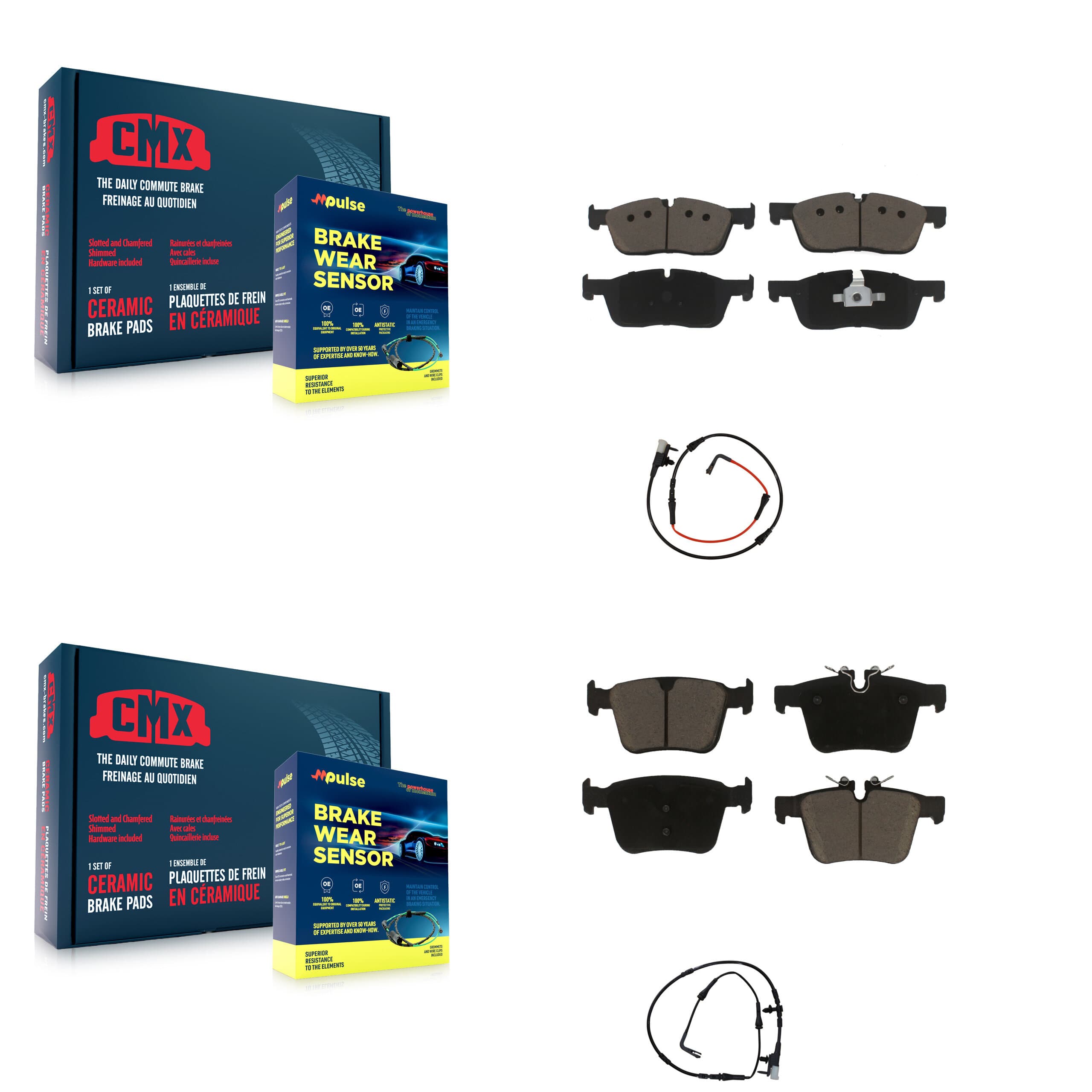 CMX - KCW-100095 - Front and Rear Disc Brake Pad Kits image 1