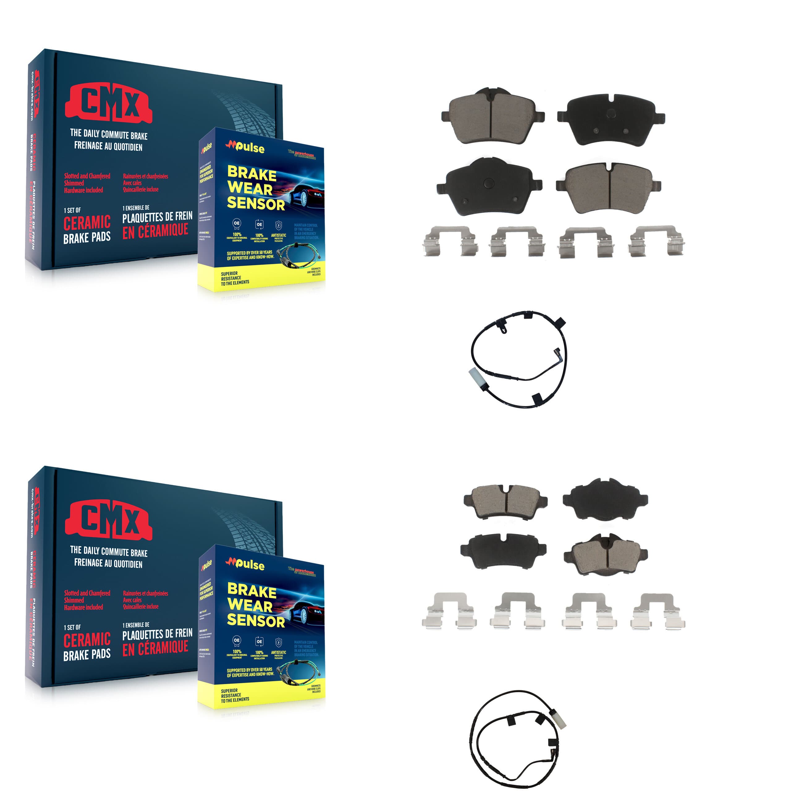 CMX - KCW-100122 - Front and Rear Disc Brake Pad Kits image 1