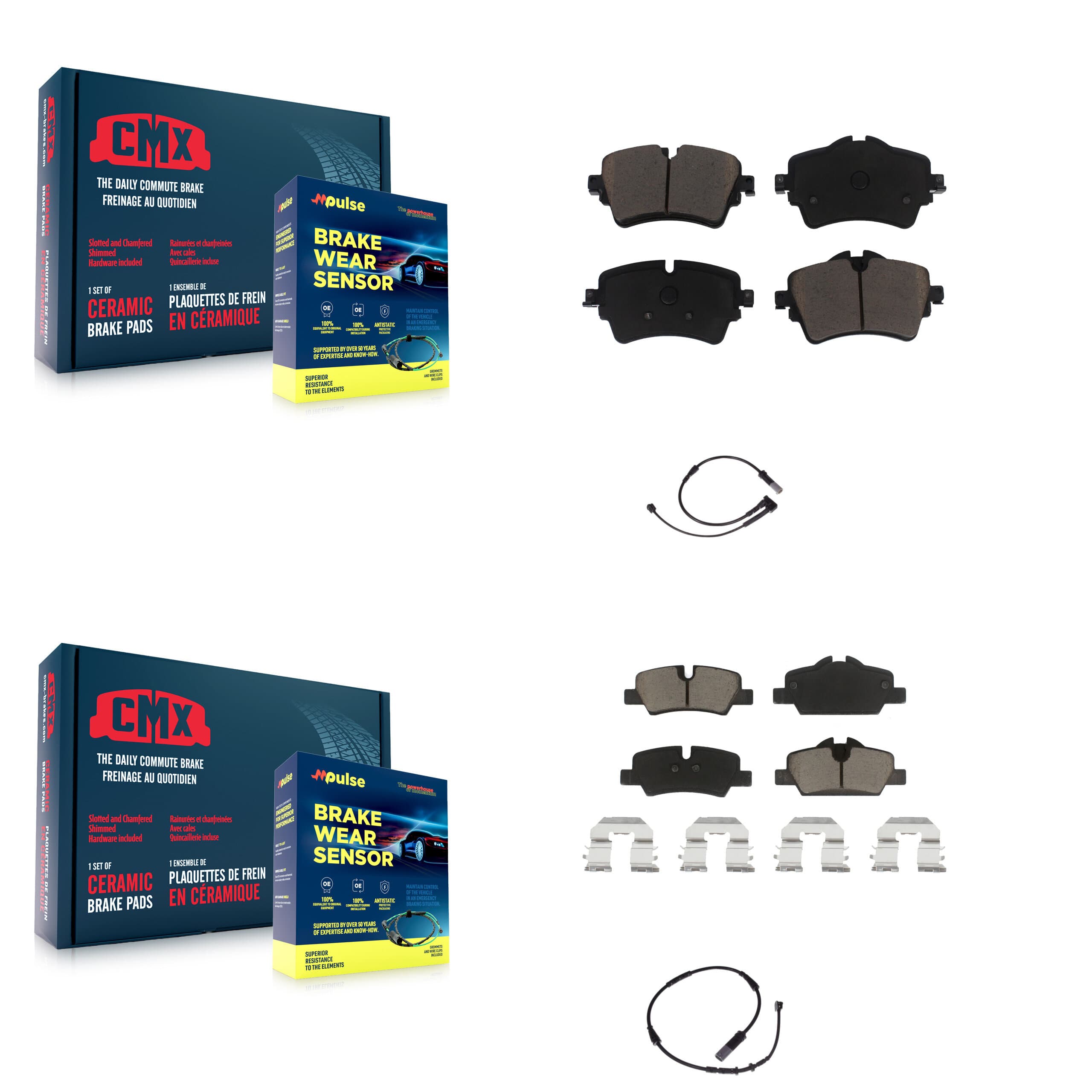 CMX - KCW-100125 - Front and Rear Disc Brake Pad Kits image 1