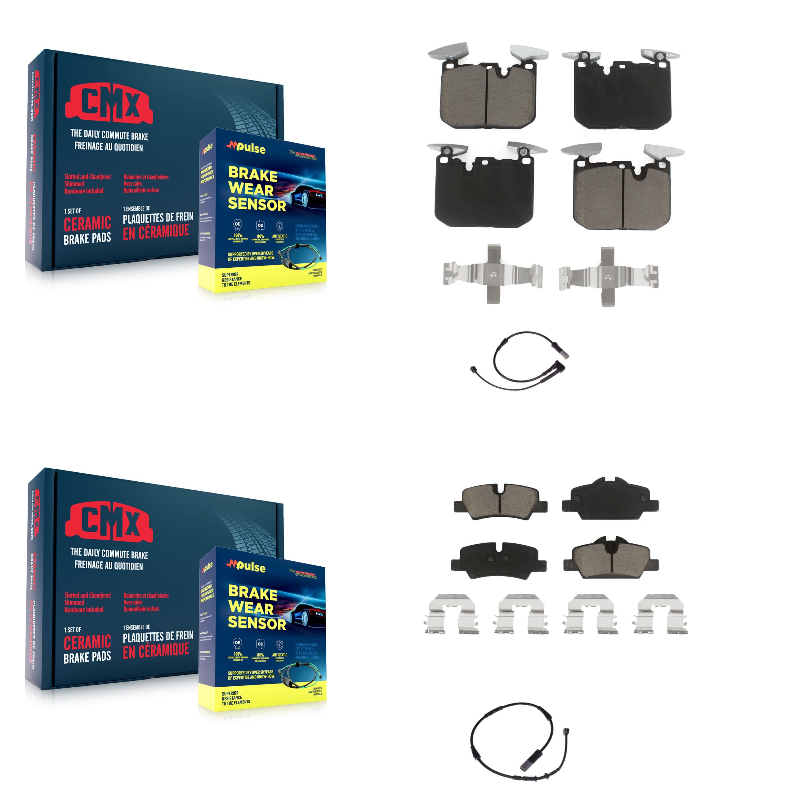 CMX - KCW-100131 - Front and Rear Disc Brake Pad Kits image 1