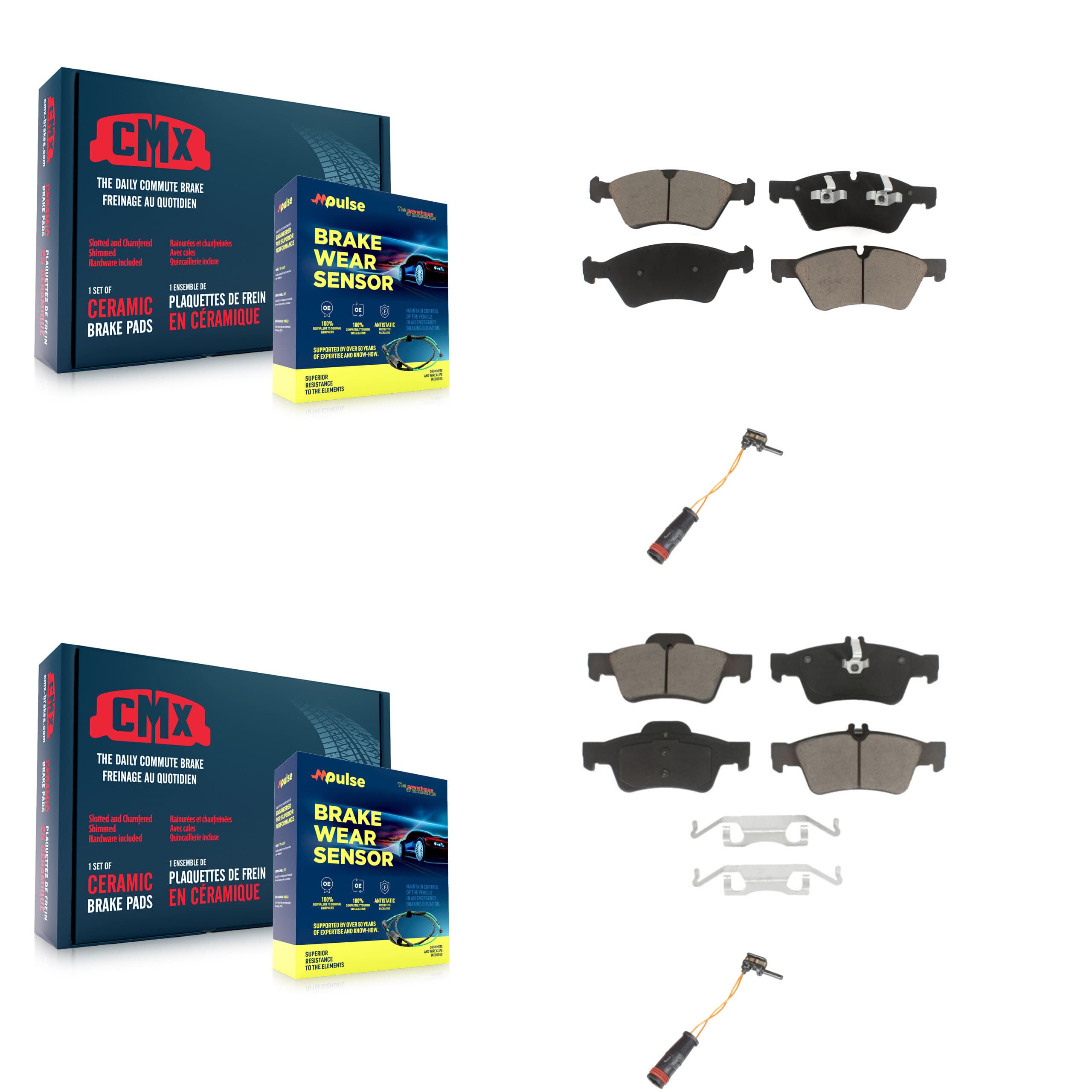 CMX - KCW-100152 - Front and Rear Disc Brake Pad Kits image 1