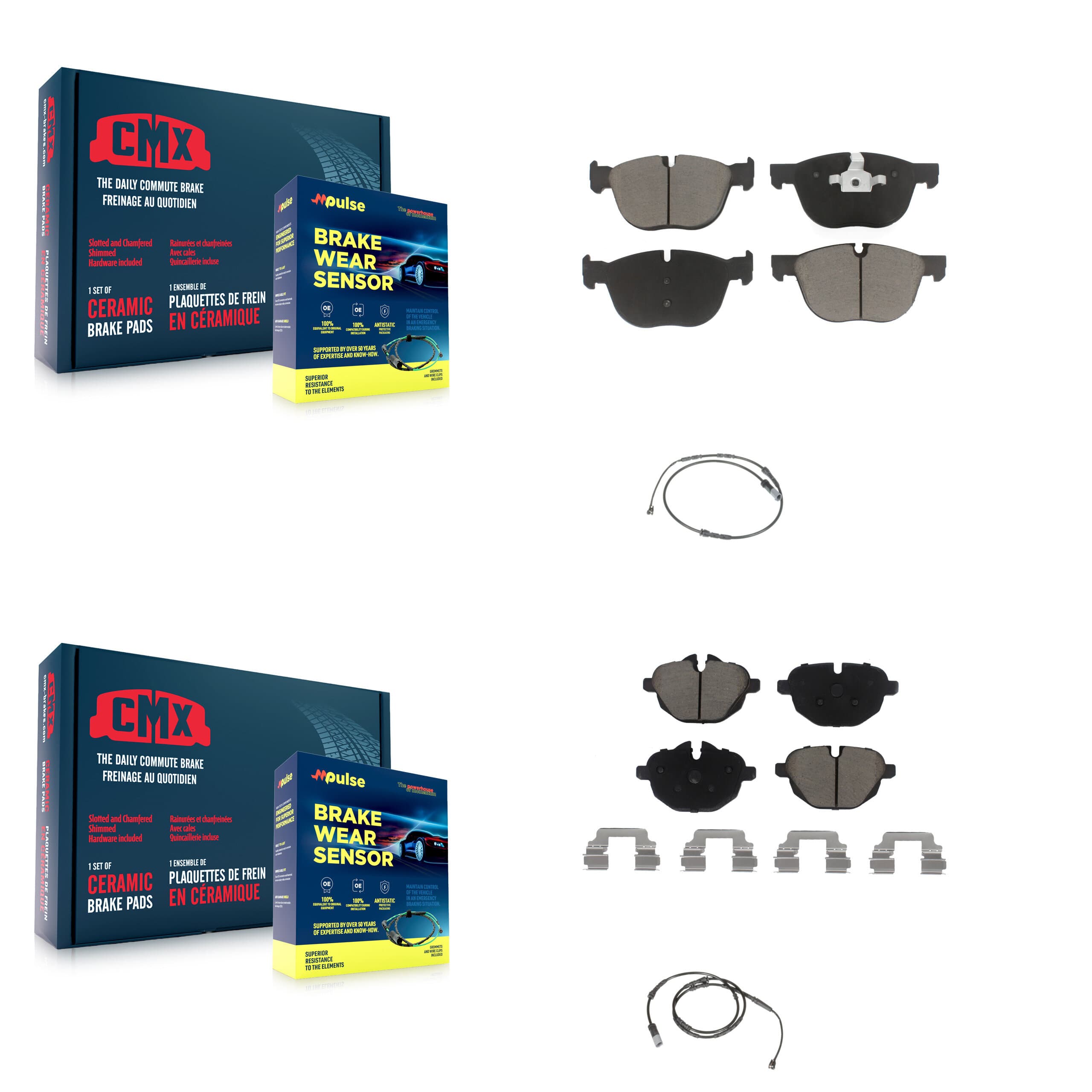 CMX - KCW-100156 - Front and Rear Disc Brake Pad Kits image 1