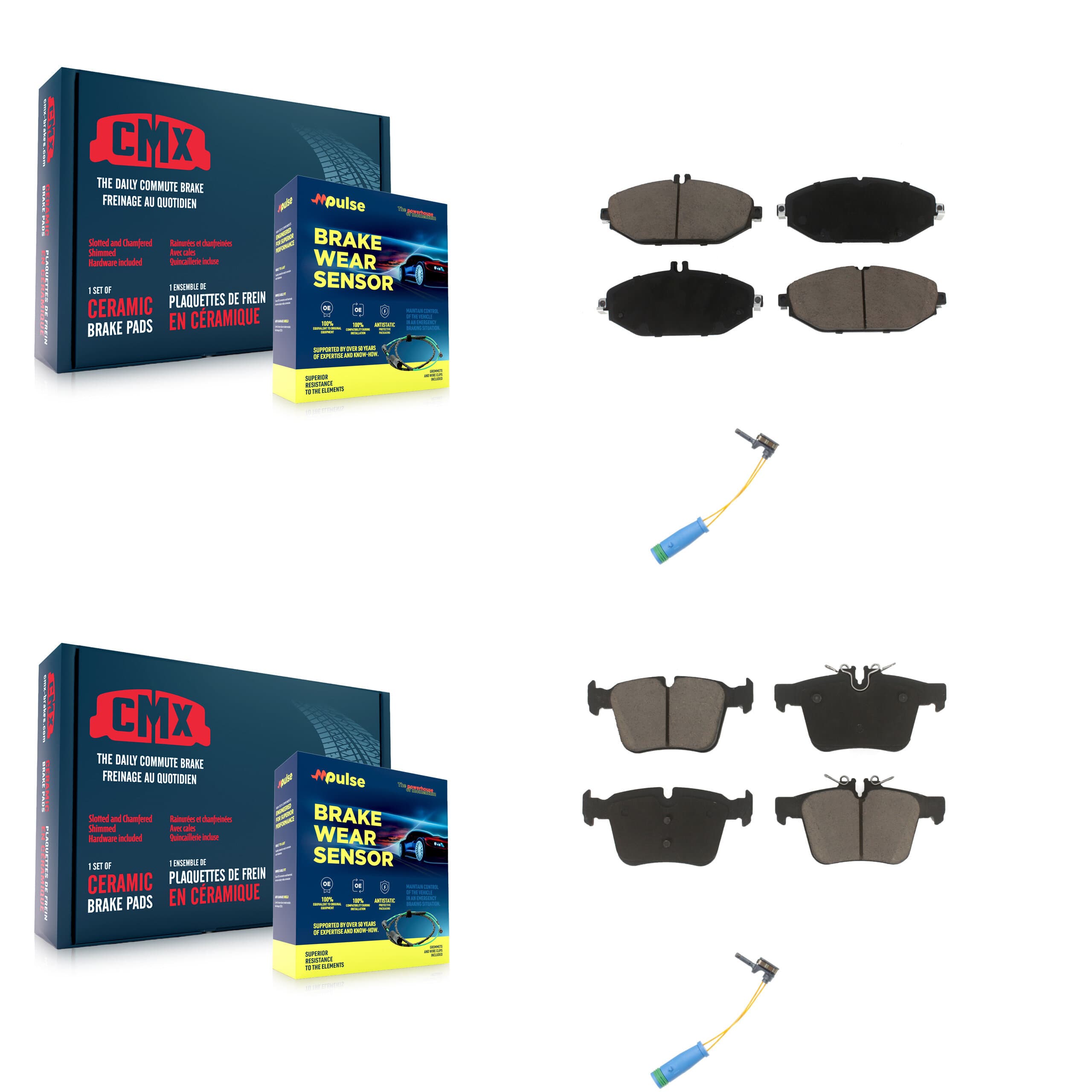 CMX - KCW-100158 - Front and Rear Disc Brake Pad Kits image 1