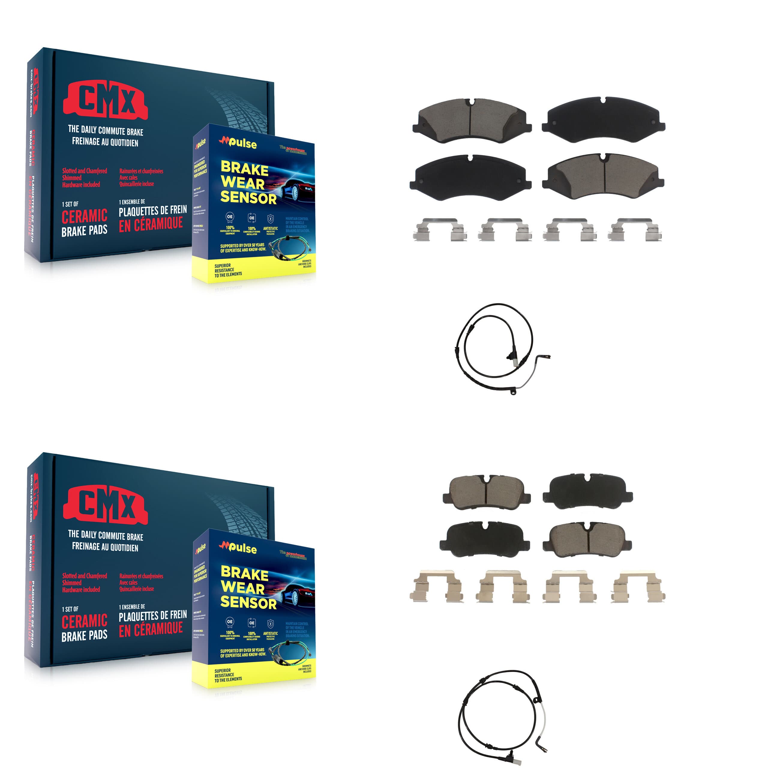 CMX - KCW-100161 - Front and Rear Disc Brake Pad Kits image 1