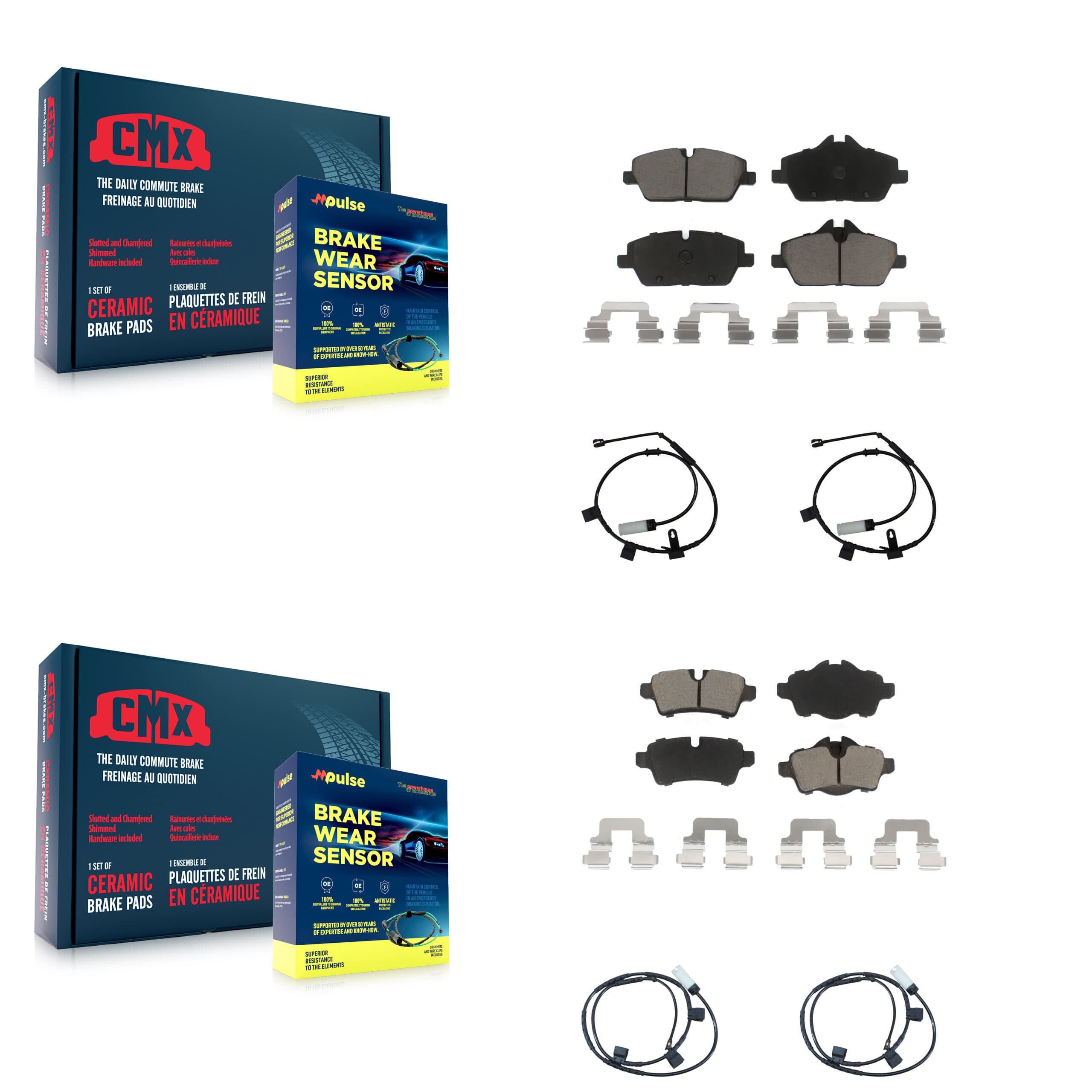 CMX - KCW-100170 - Front and Rear Disc Brake Pad Kits image 1