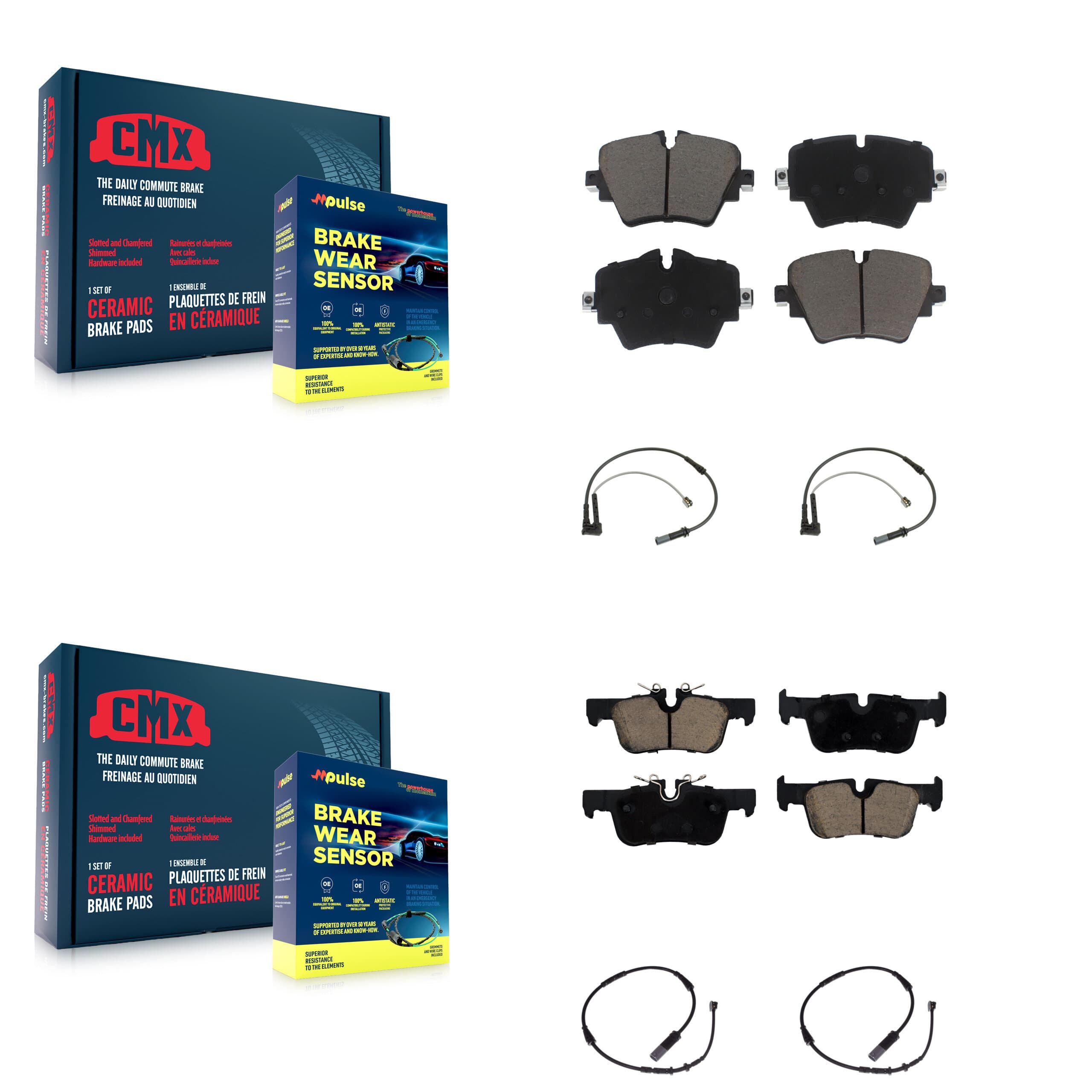 CMX - KCW-100196 - Front and Rear Disc Brake Pad Kits image 1