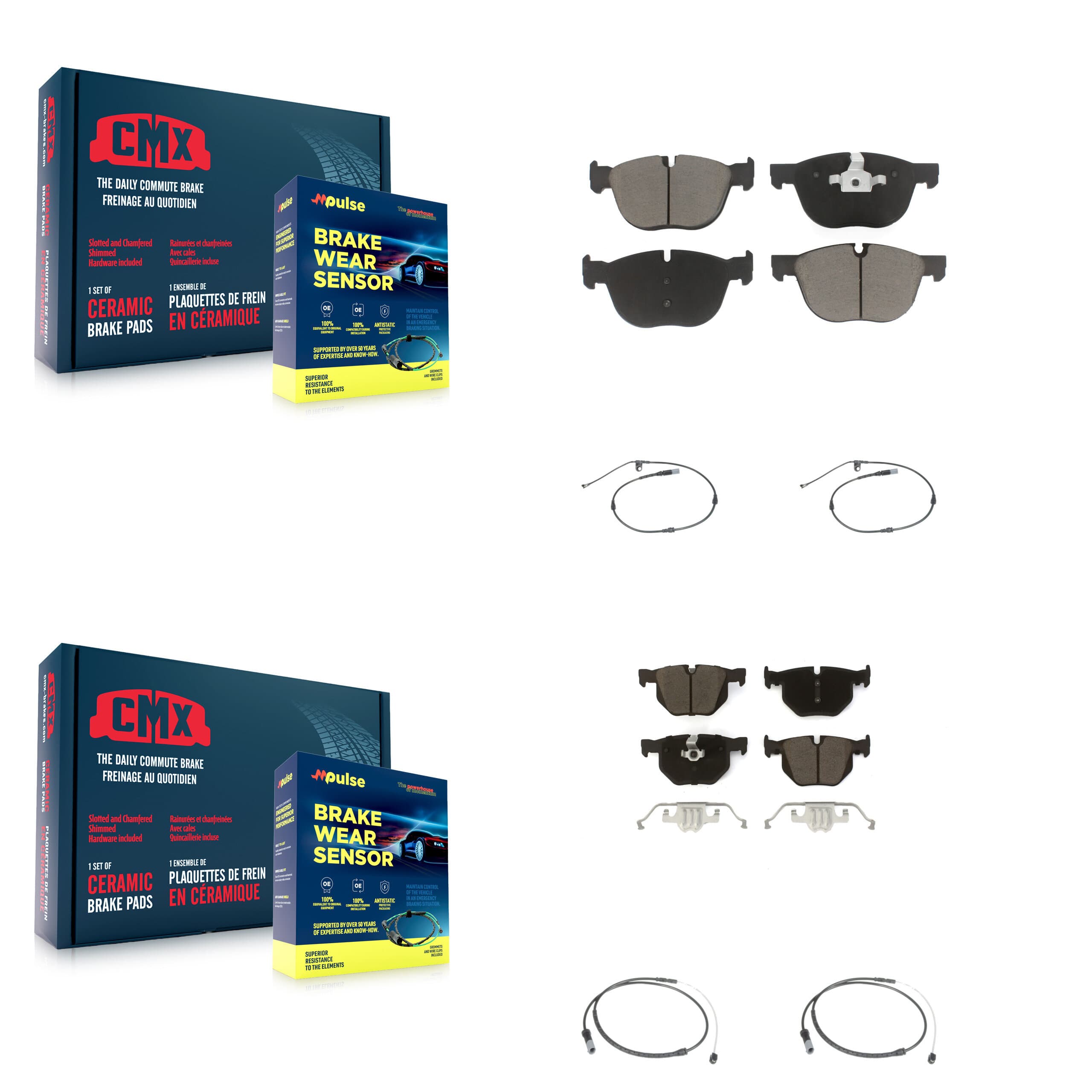 CMX - KCW-100203 - Front and Rear Disc Brake Pad Kits image 1
