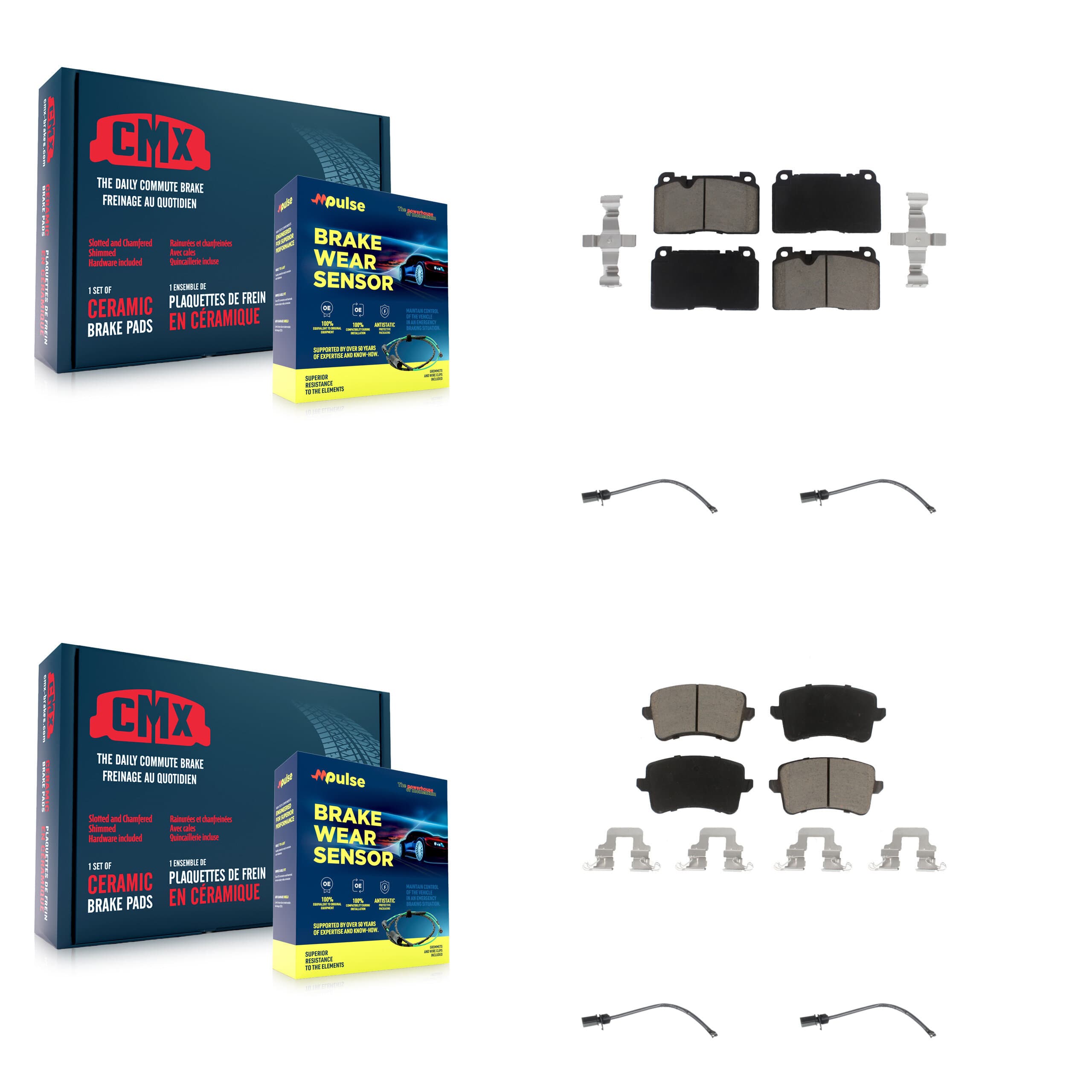 CMX - KCW-100208 - Front and Rear Disc Brake Pad Kits image 1