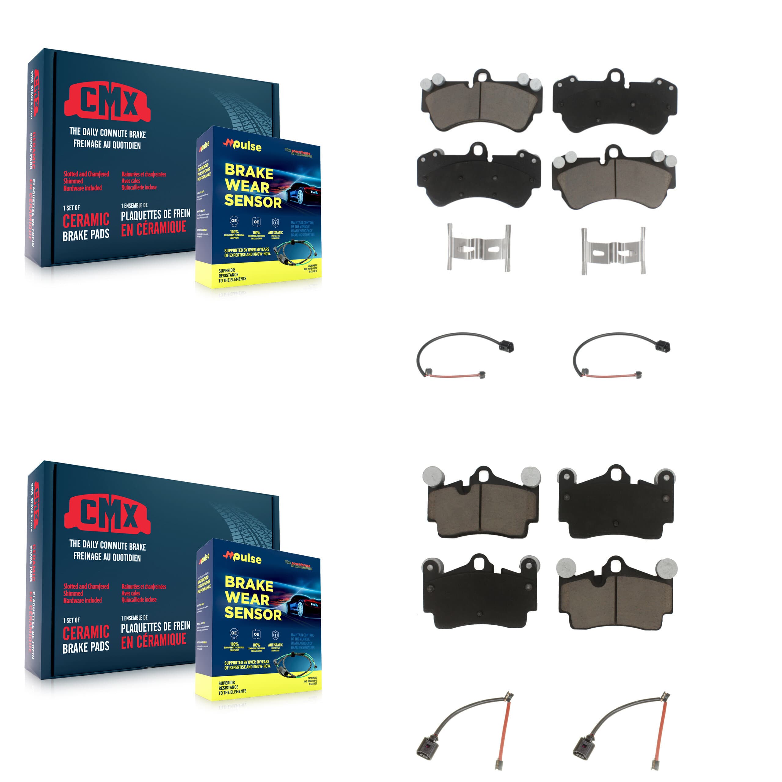 CMX - KCW-100213 - Front and Rear Disc Brake Pad Kits image 1