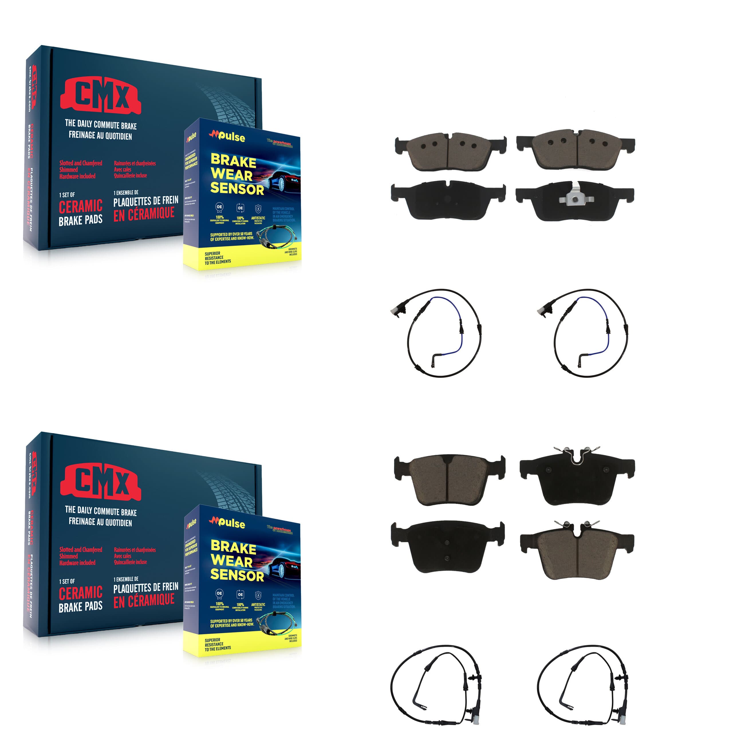 CMX - KCW-100227 - Front and Rear Disc Brake Pad Kits image 1