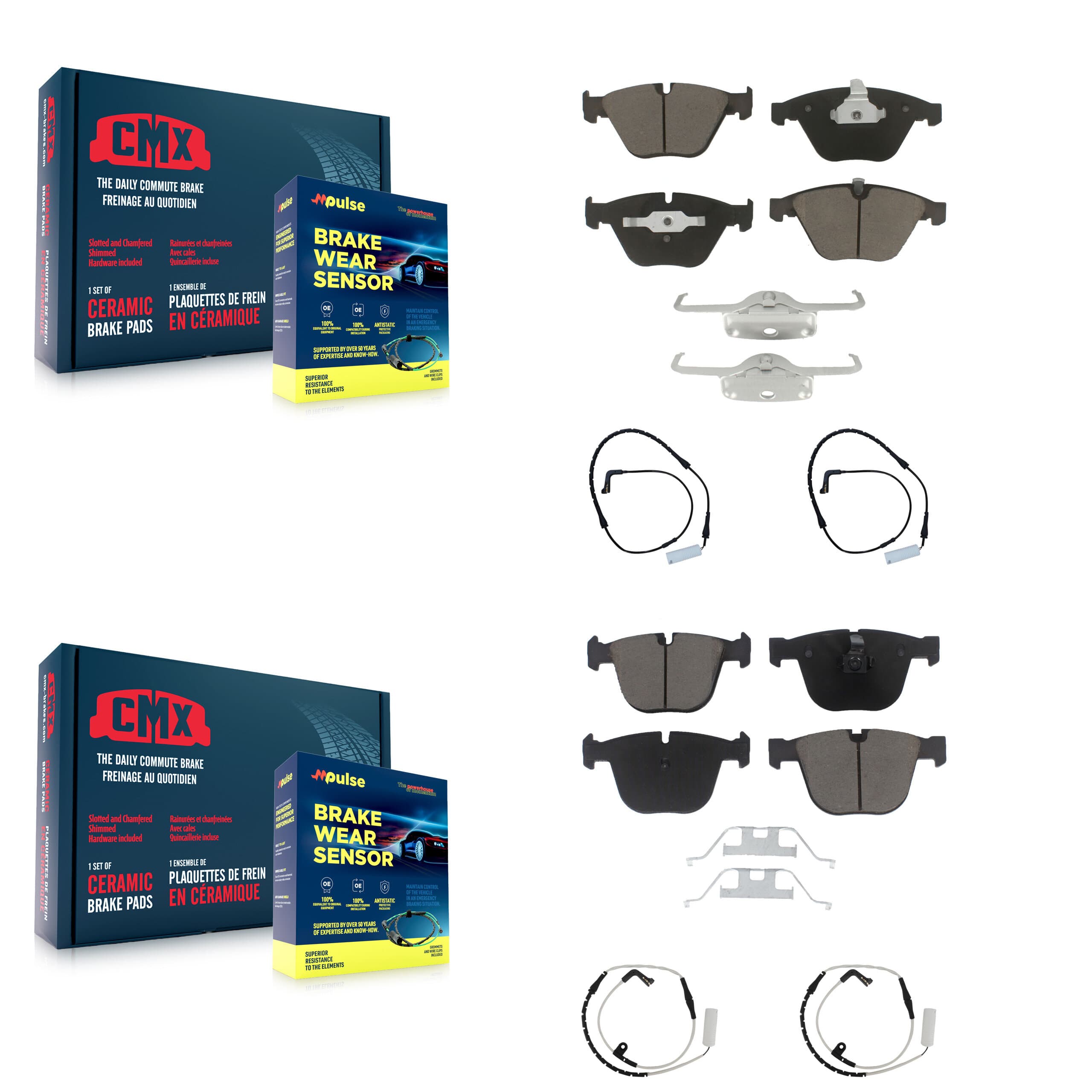 CMX - KCW-100230 - Front and Rear Disc Brake Pad Kits image 1