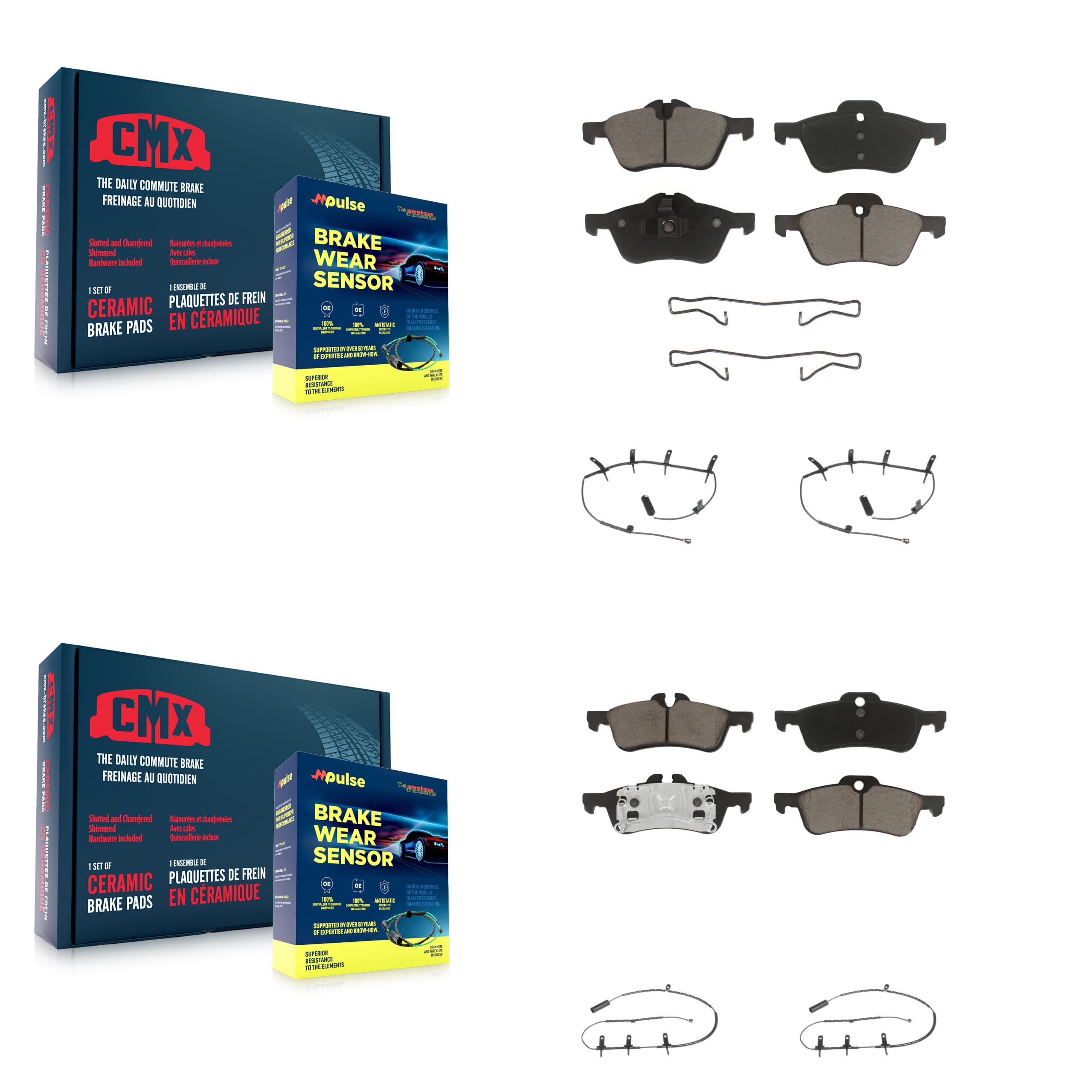 CMX - KCW-100242 - Front and Rear Disc Brake Pad Kits image 1