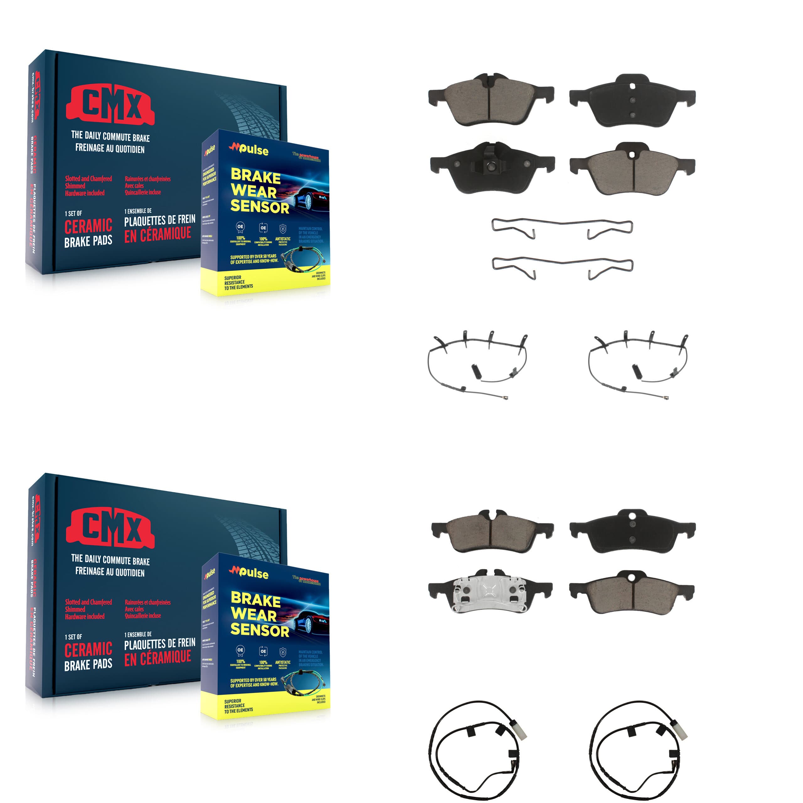 CMX - KCW-100244 - Front and Rear Disc Brake Pad Kits image 1