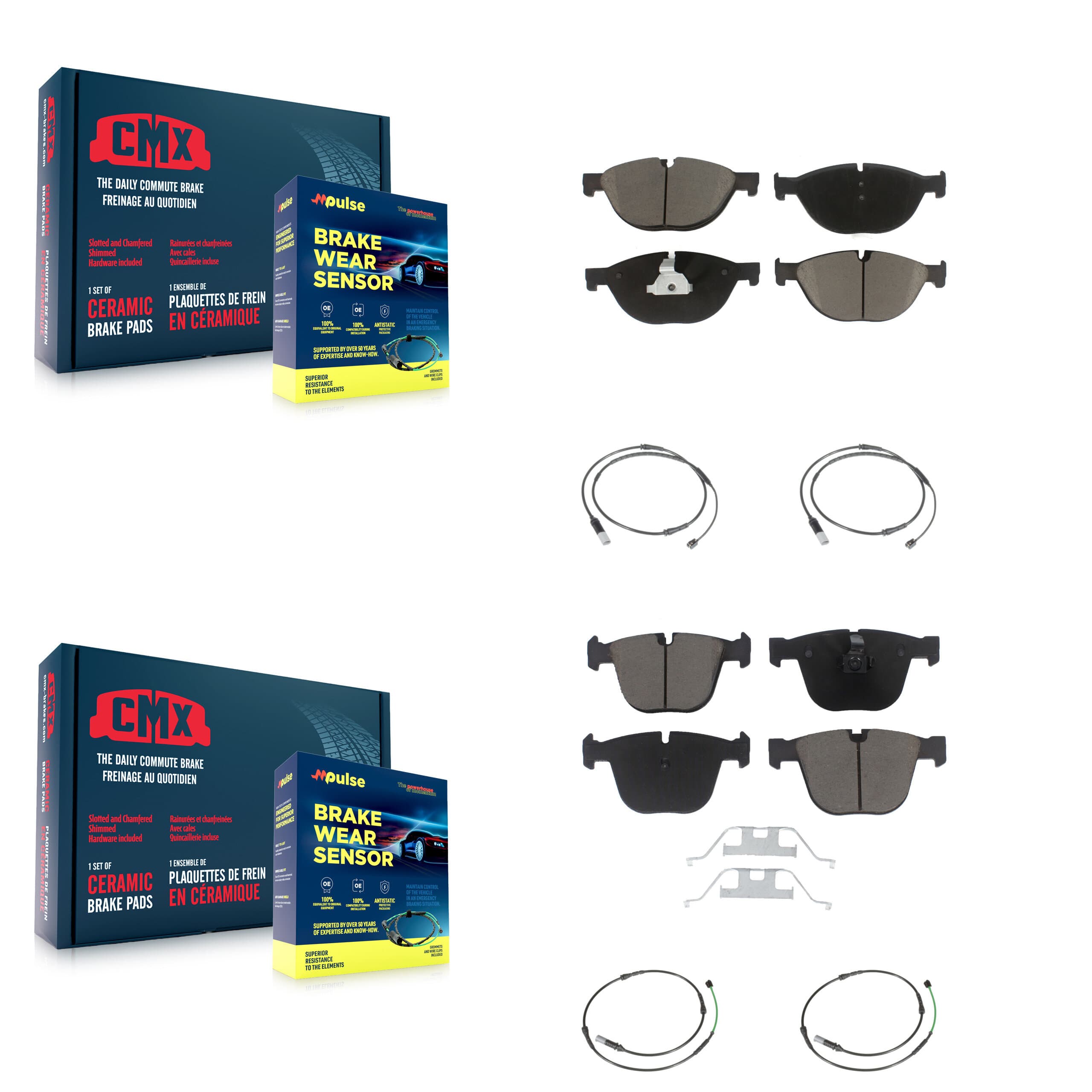 CMX - KCW-100288 - Front and Rear Disc Brake Pad Kits image 1