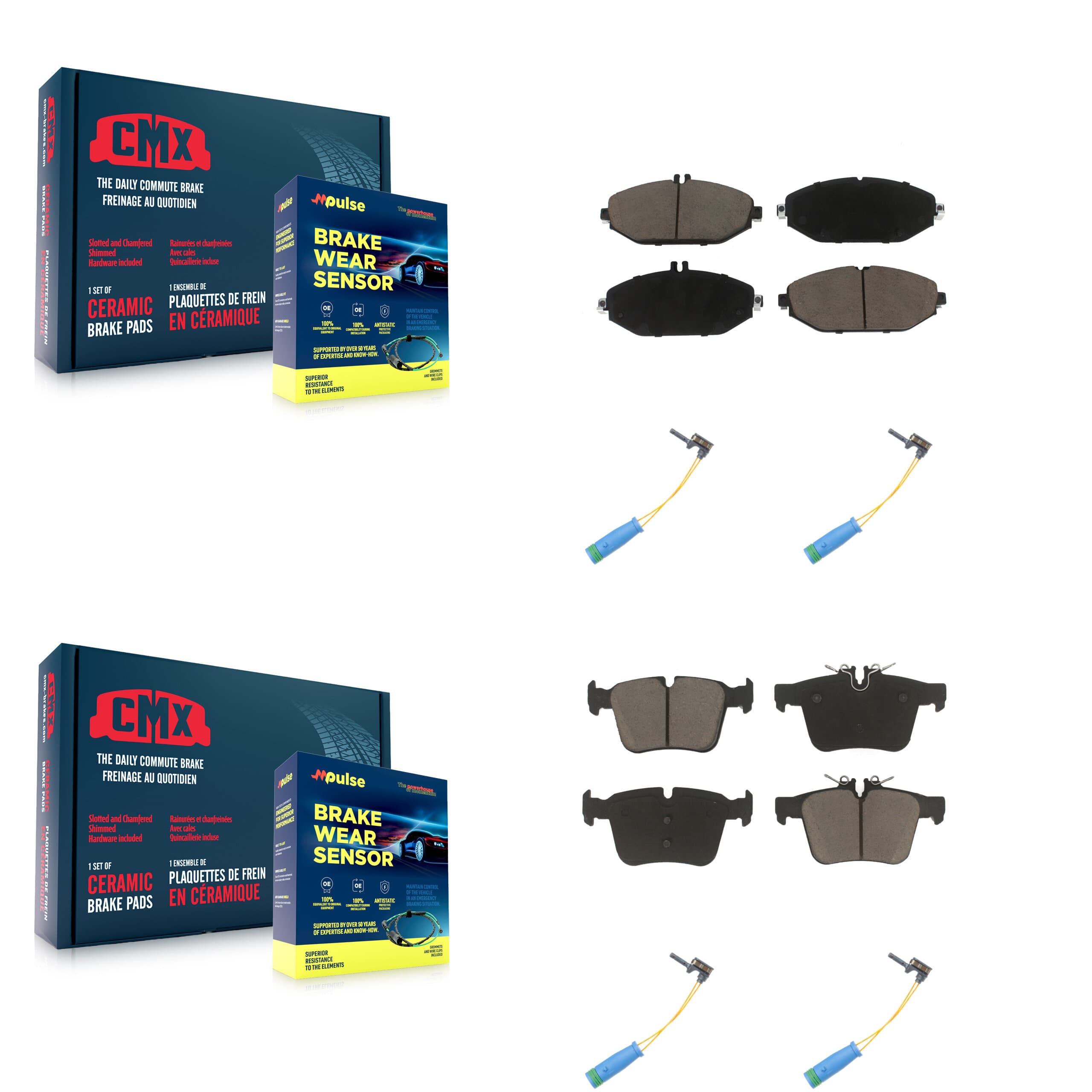 CMX - KCW-100309 - Front and Rear Disc Brake Pad Kits image 1