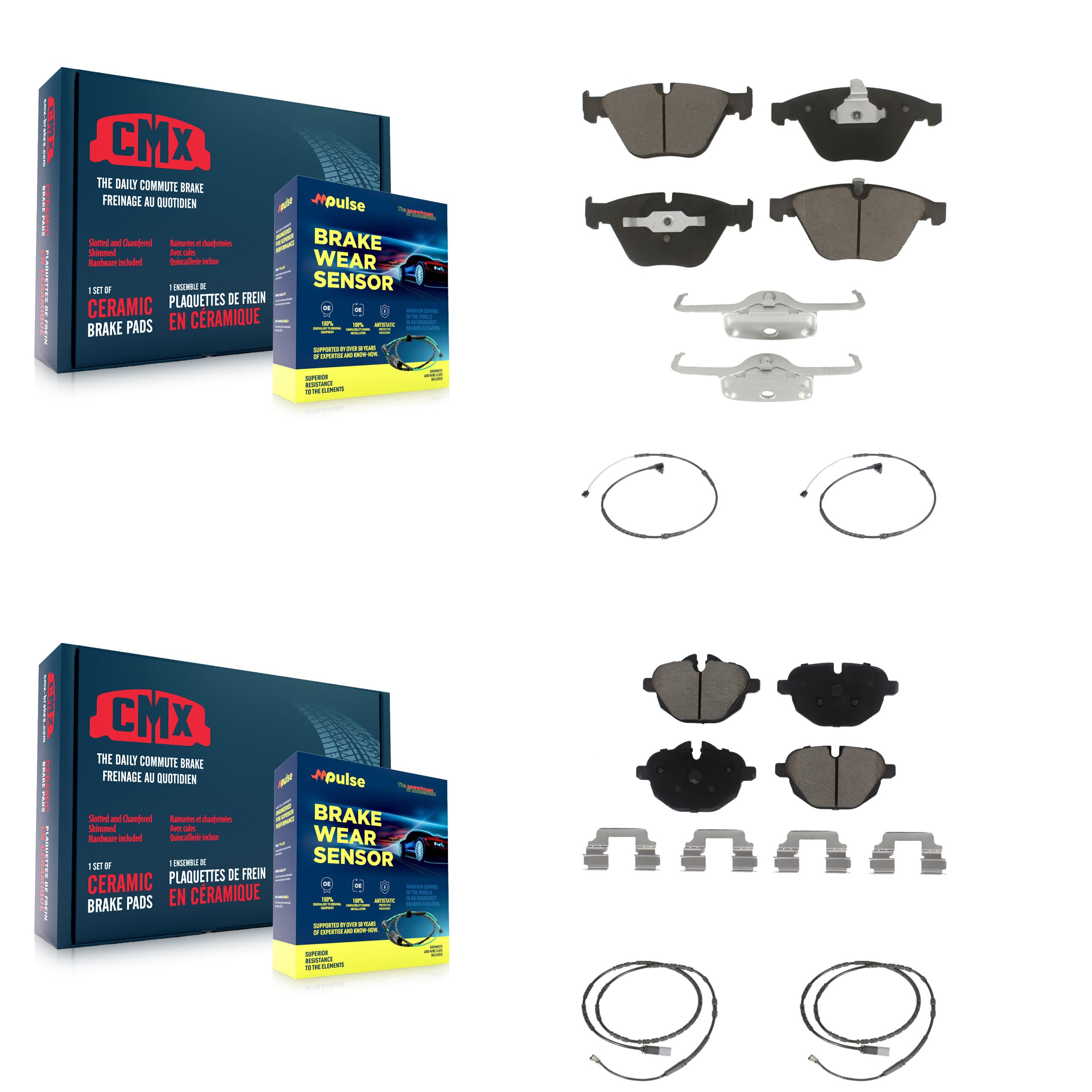 CMX - KCW-100322 - Front and Rear Disc Brake Pad Kits image 1