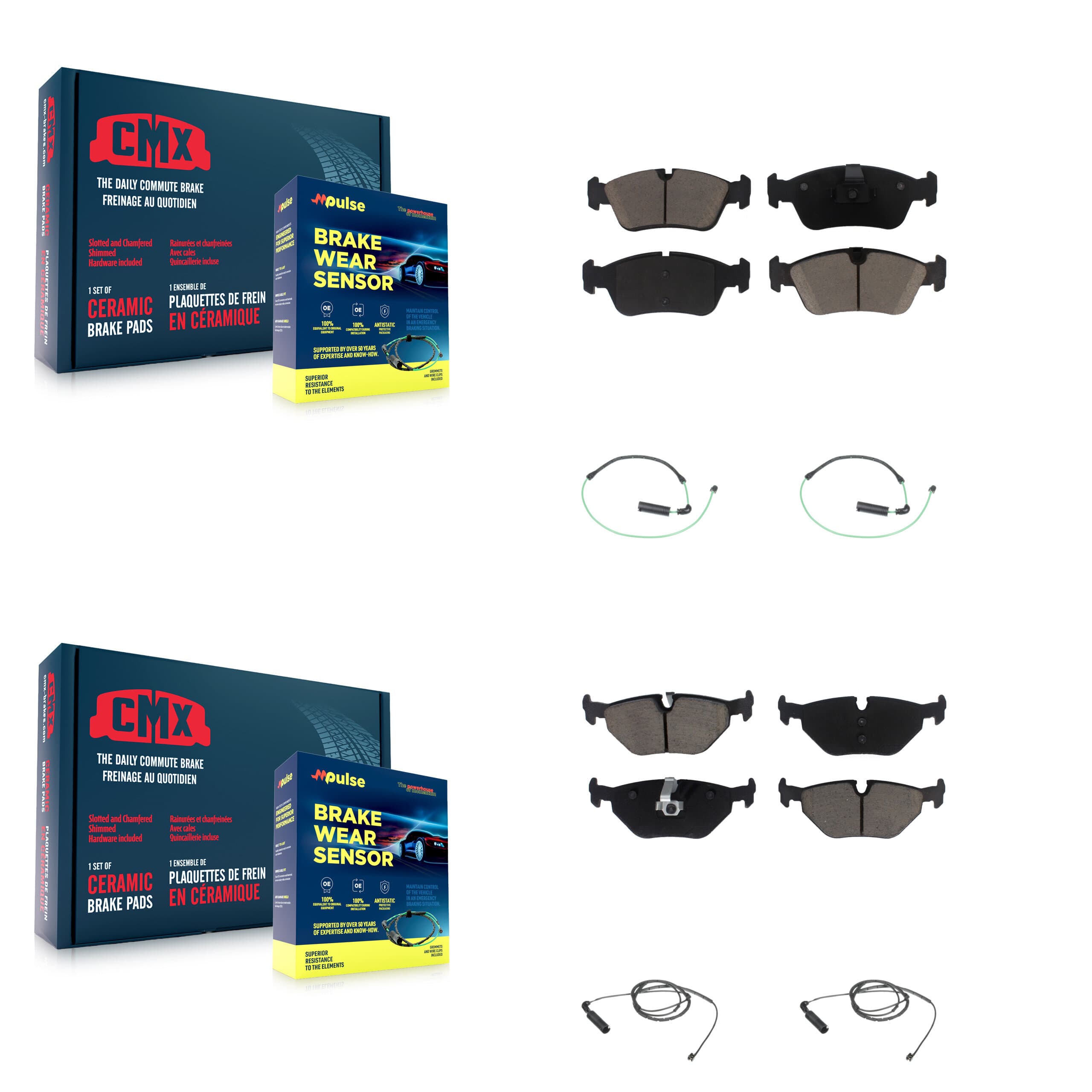 CMX - KCW-100327 - Front and Rear Disc Brake Pad Kits image 1