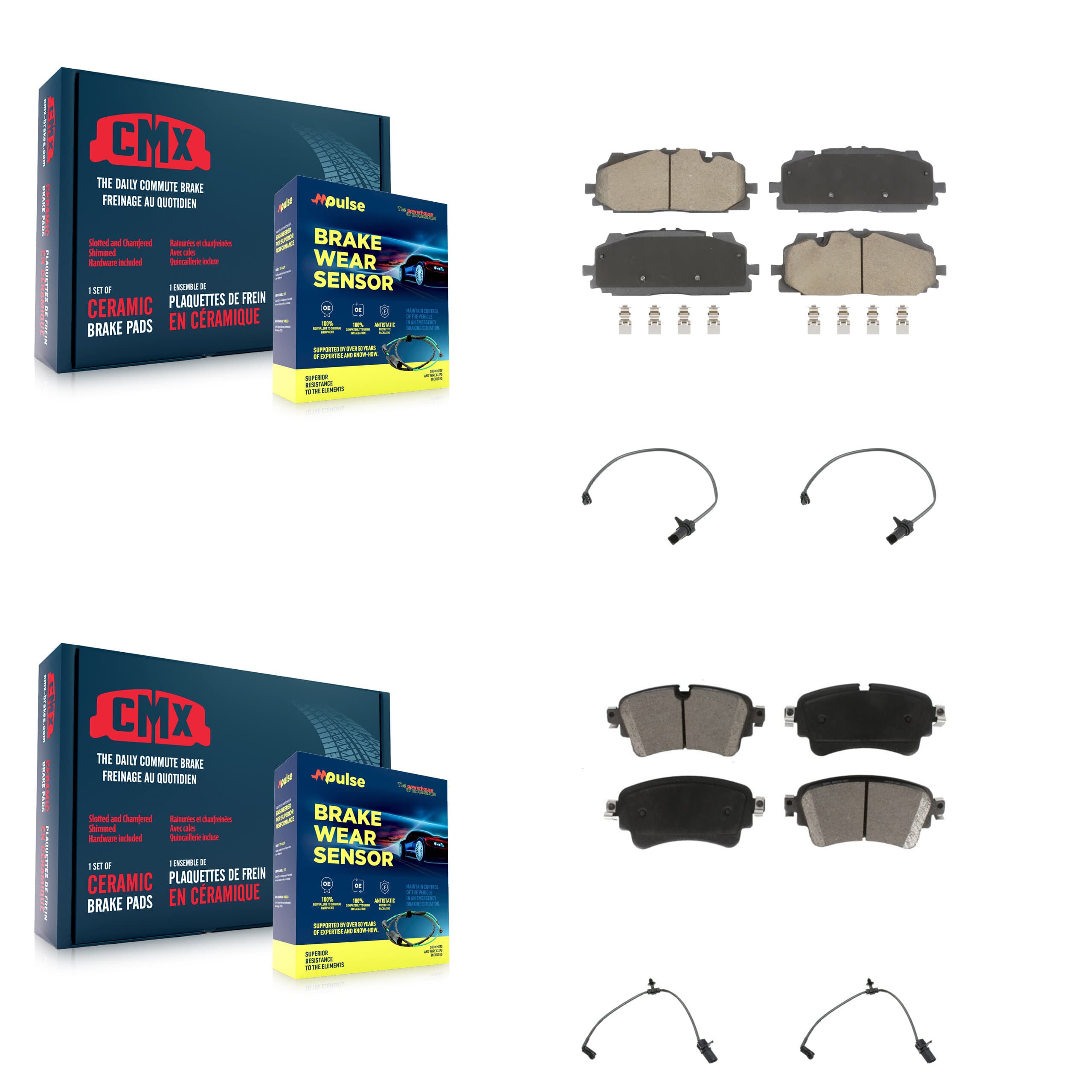 CMX - KCW-101070 - Front and Rear Disc Brake Pad Kits image 1