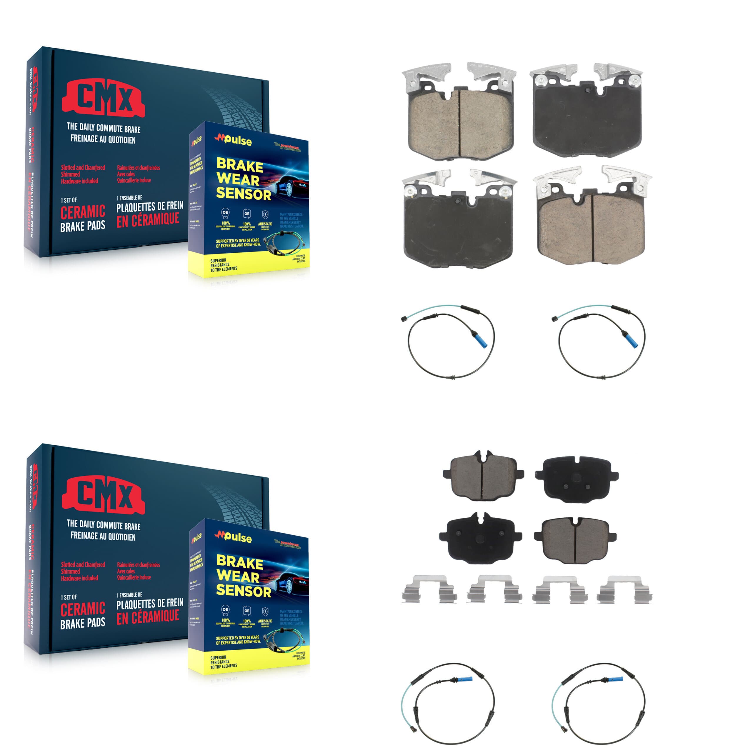 CMX - KCW-101095 - Front and Rear Disc Brake Pad Kits image 1