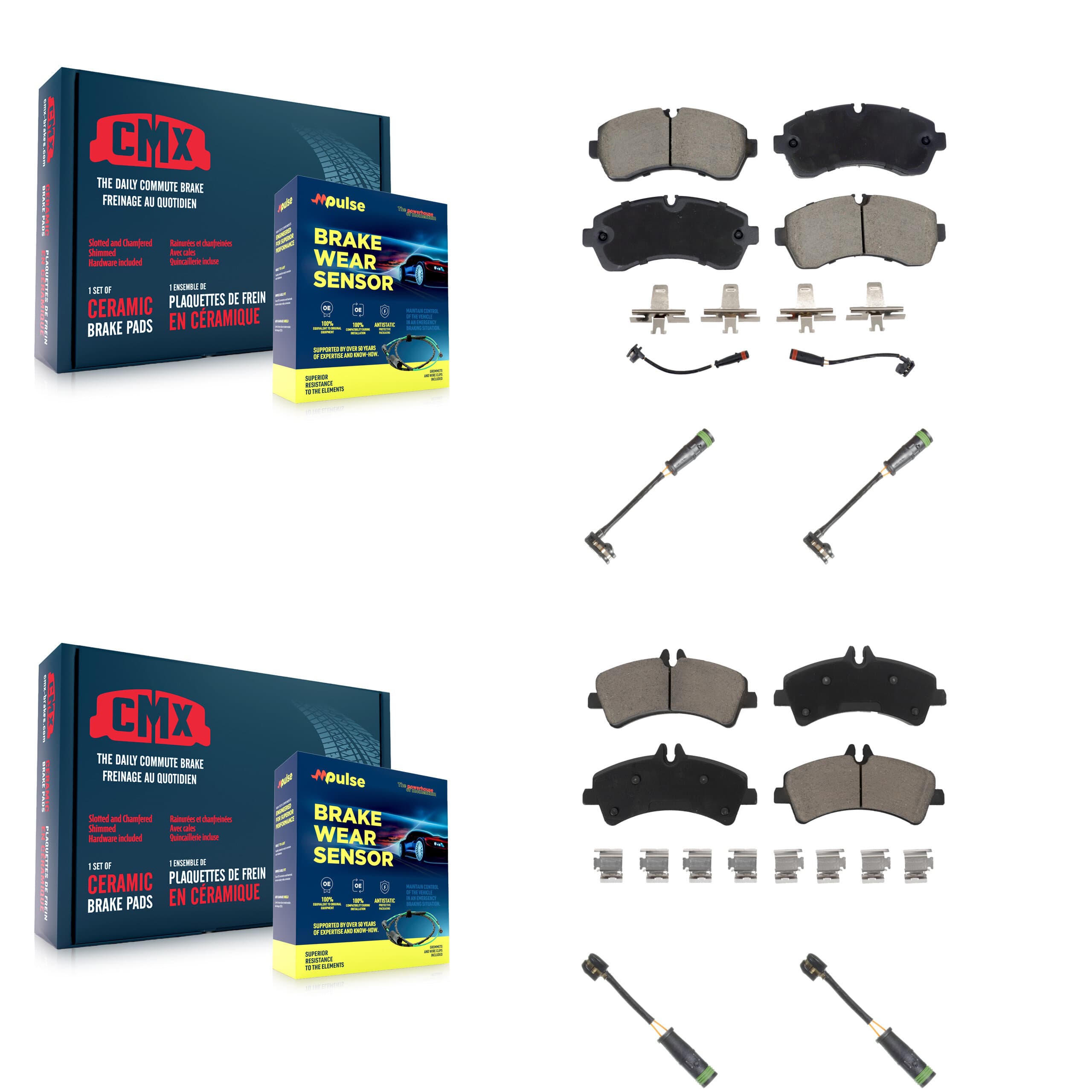 CMX - KCW-101107 - Front and Rear Disc Brake Pad Kits image 1