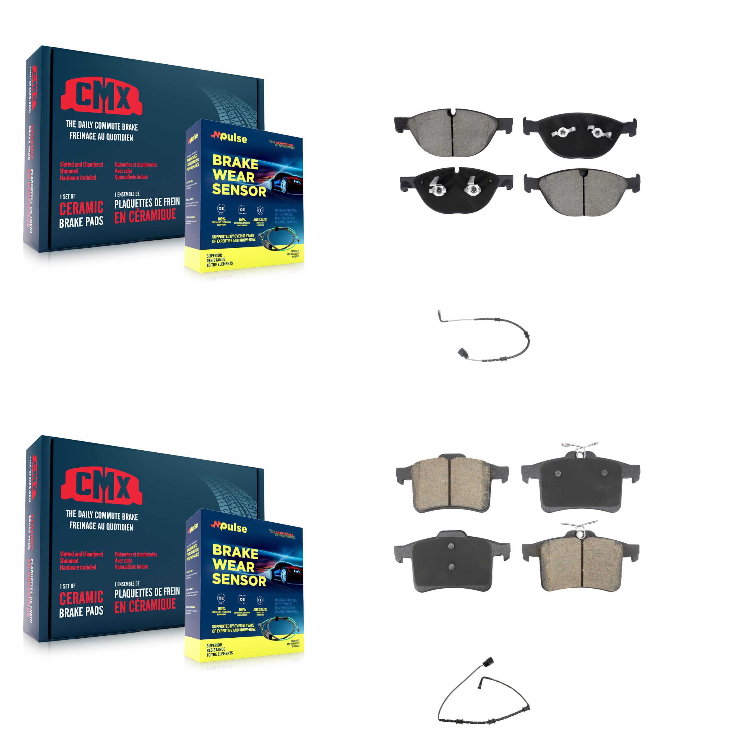 CMX - KCW-101118 - Front and Rear Disc Brake Pad Kits image 1
