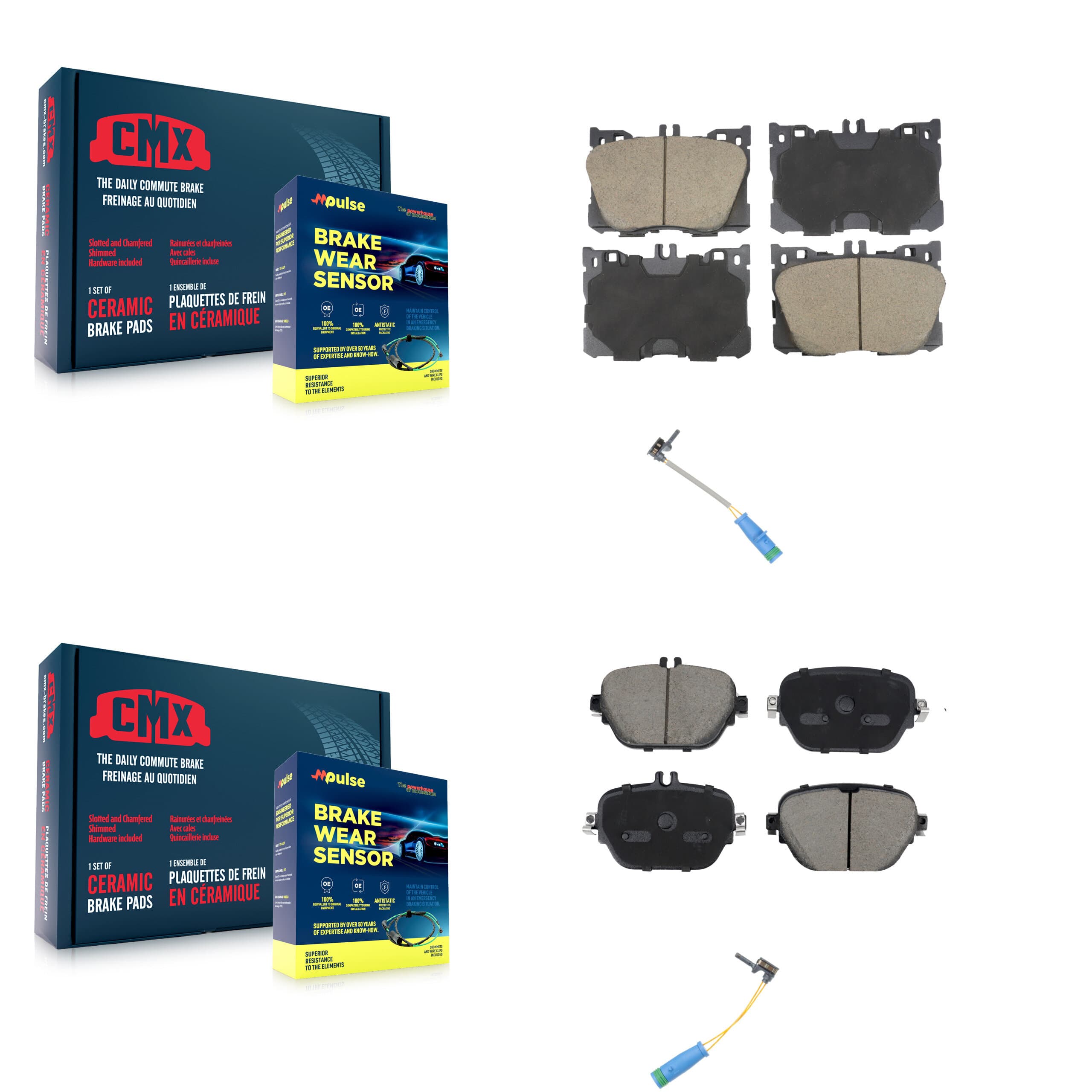 CMX - KCW-101125 - Front and Rear Disc Brake Pad Kits image 1