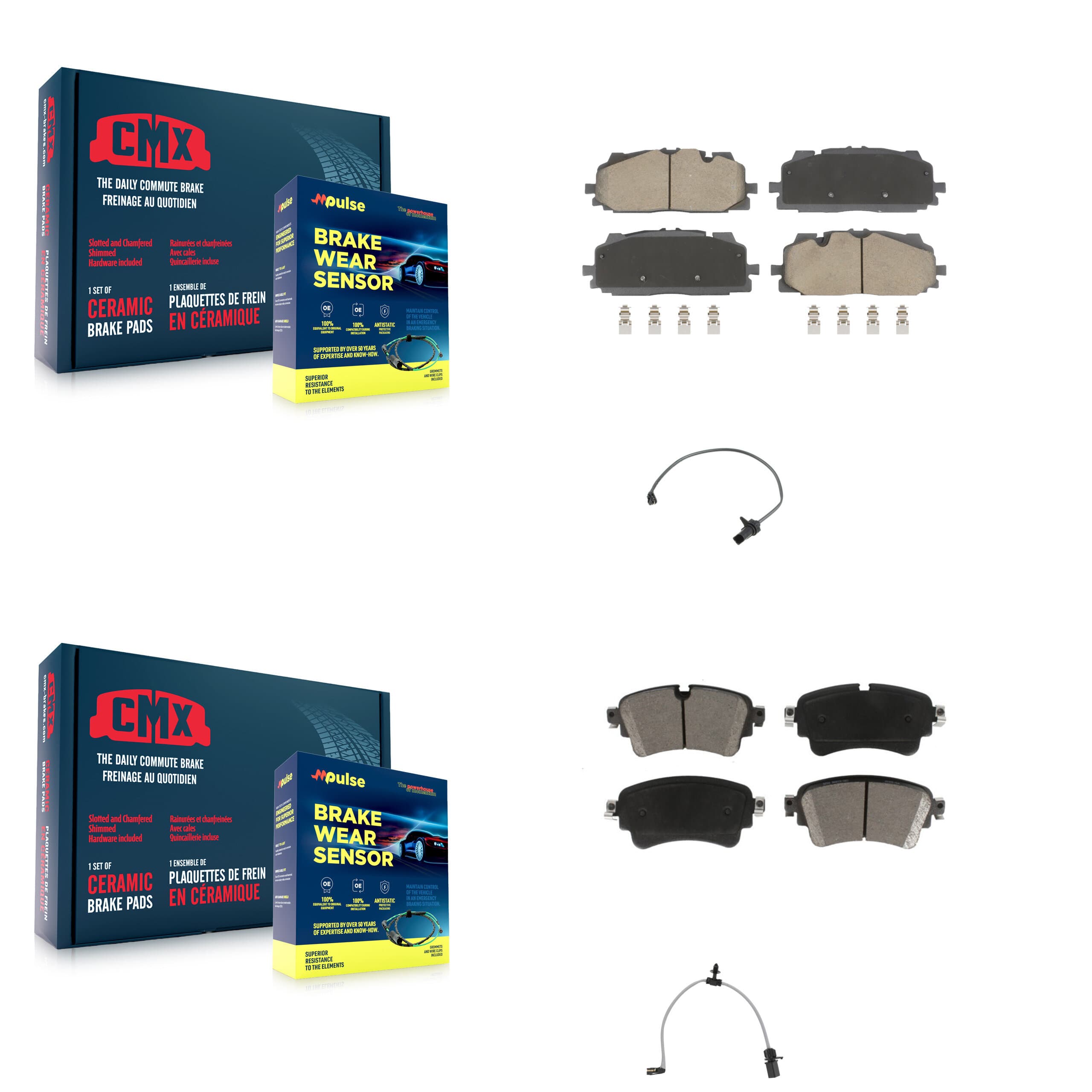 CMX - KCW-101142 - Front and Rear Disc Brake Pad Kits image 1