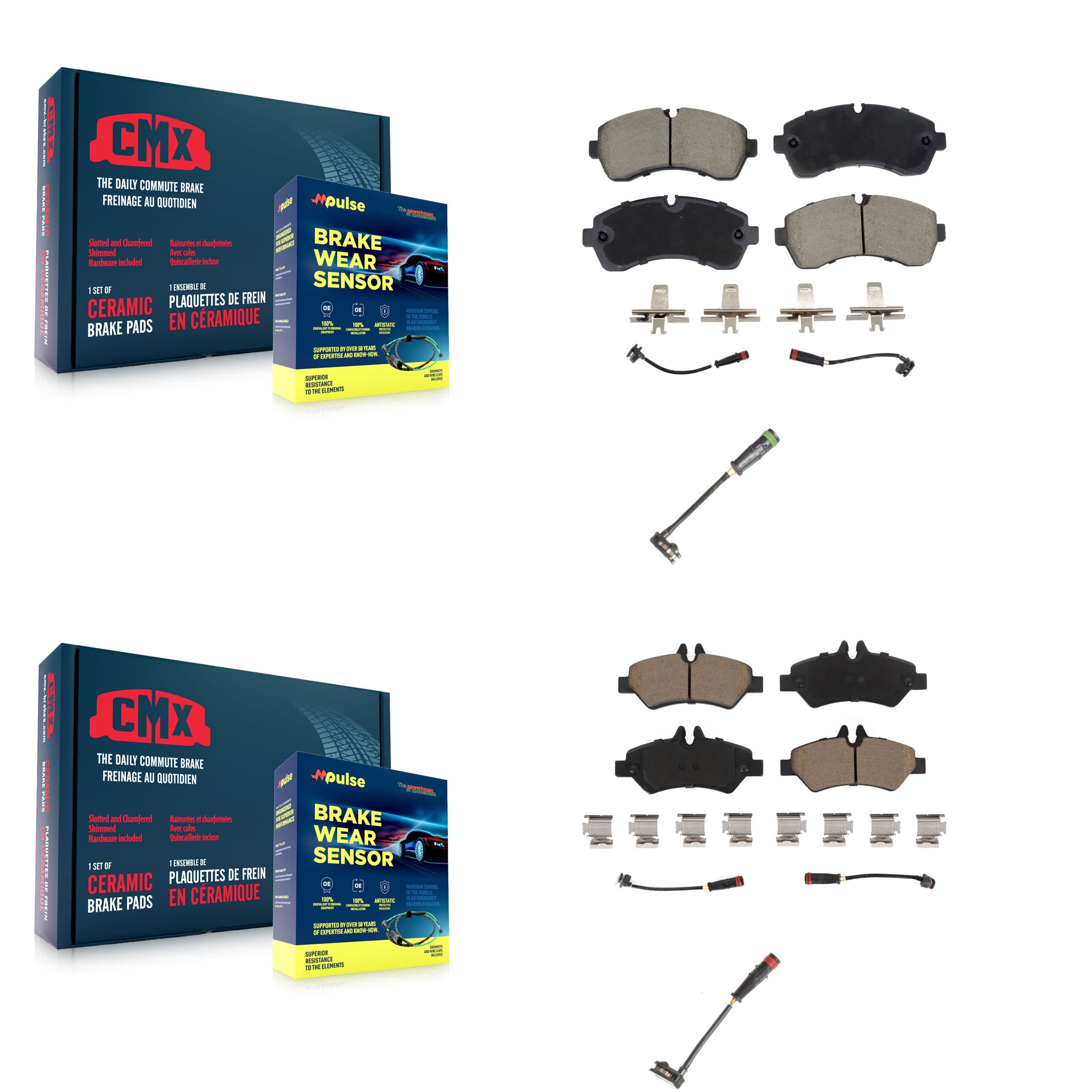 CMX - KCW-101147 - Front and Rear Disc Brake Pad Kits image 1