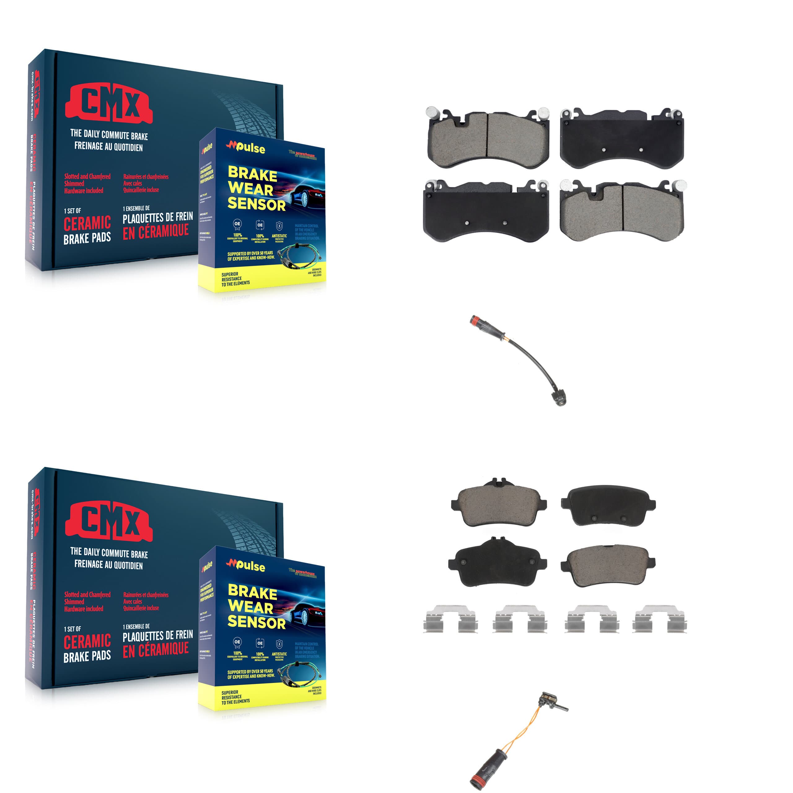 CMX - KCW-101278 - Front and Rear Disc Brake Pad Kits image 1
