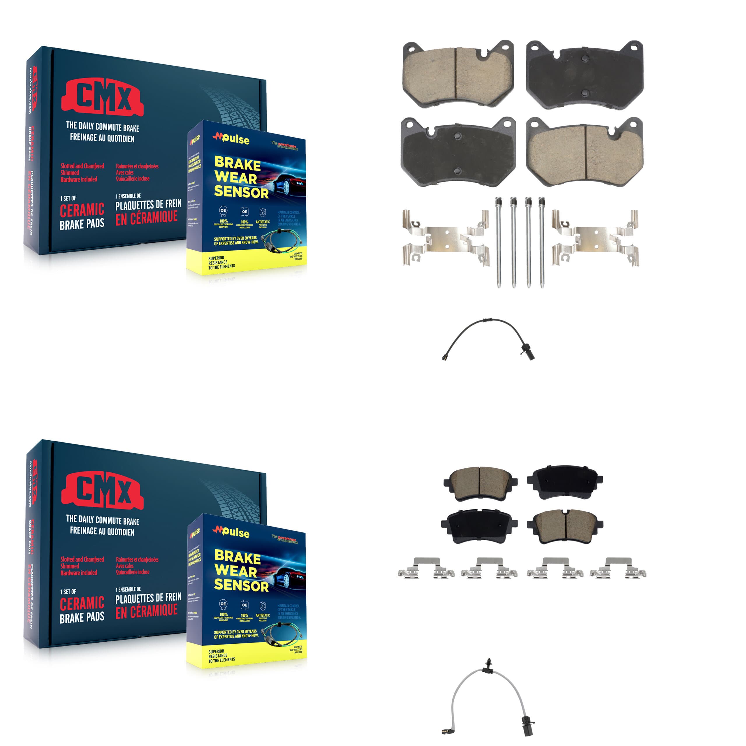 CMX - KCW-101287 - Front and Rear Disc Brake Pad Kits image 1