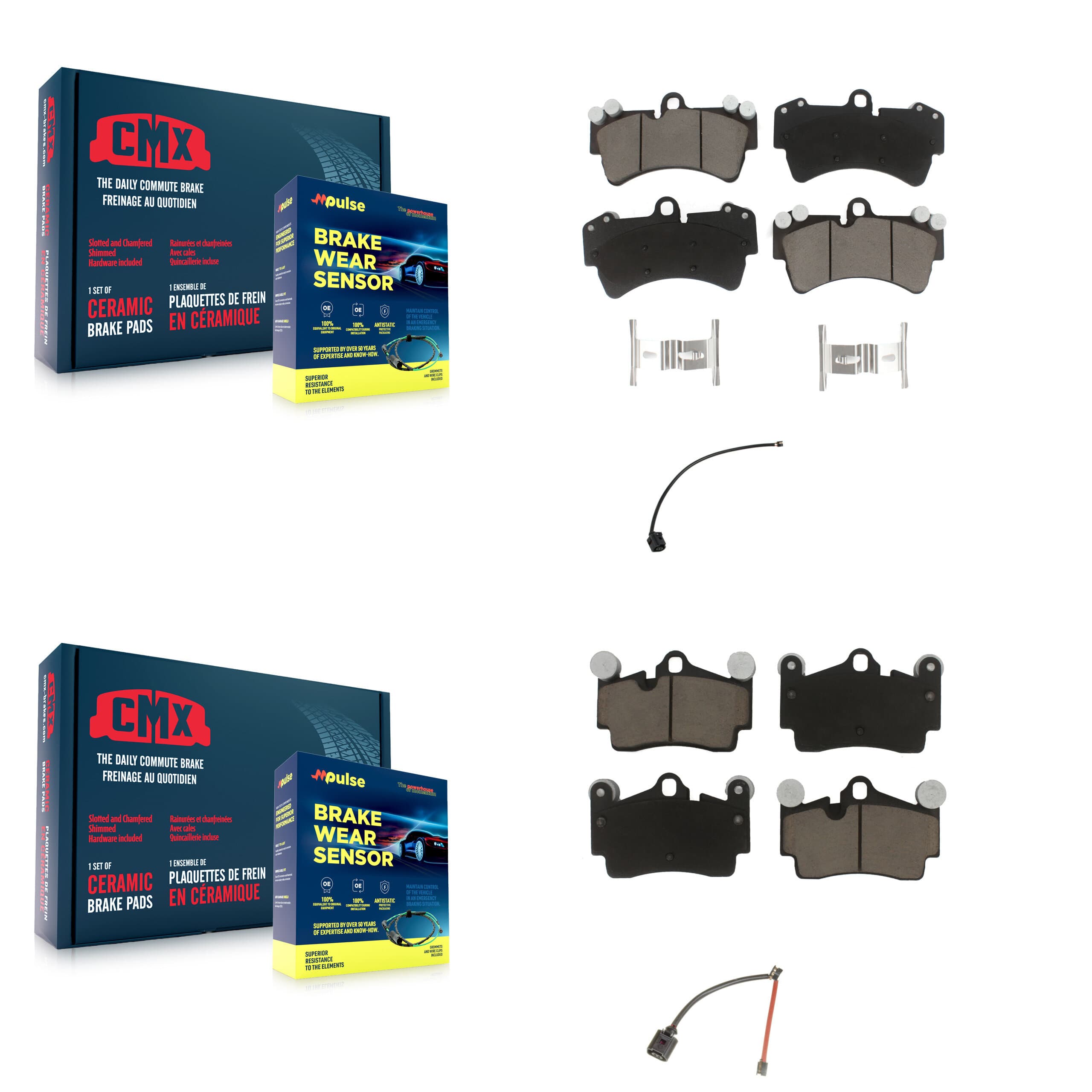 CMX - KCW-101291 - Front and Rear Disc Brake Pad Kits image 1