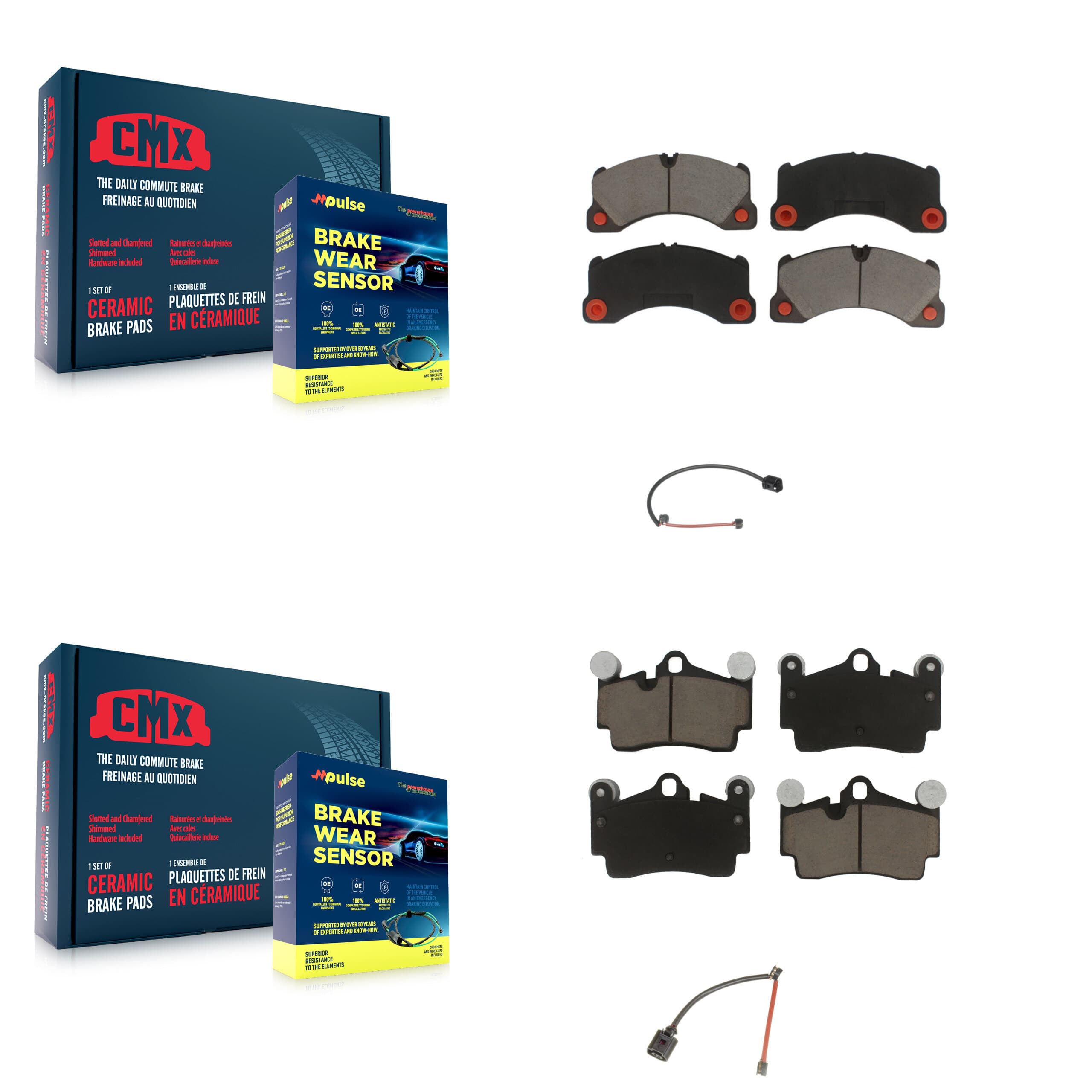 CMX - KCW-101293 - Front and Rear Disc Brake Pad Kits image 1