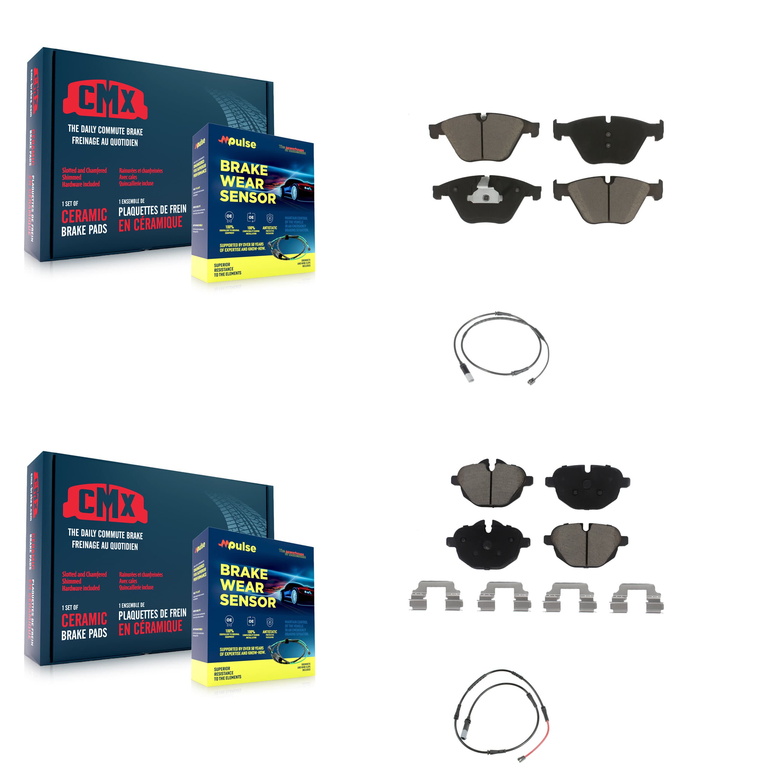 CMX - KCW-101306 - Front and Rear Disc Brake Pad Kits image 1