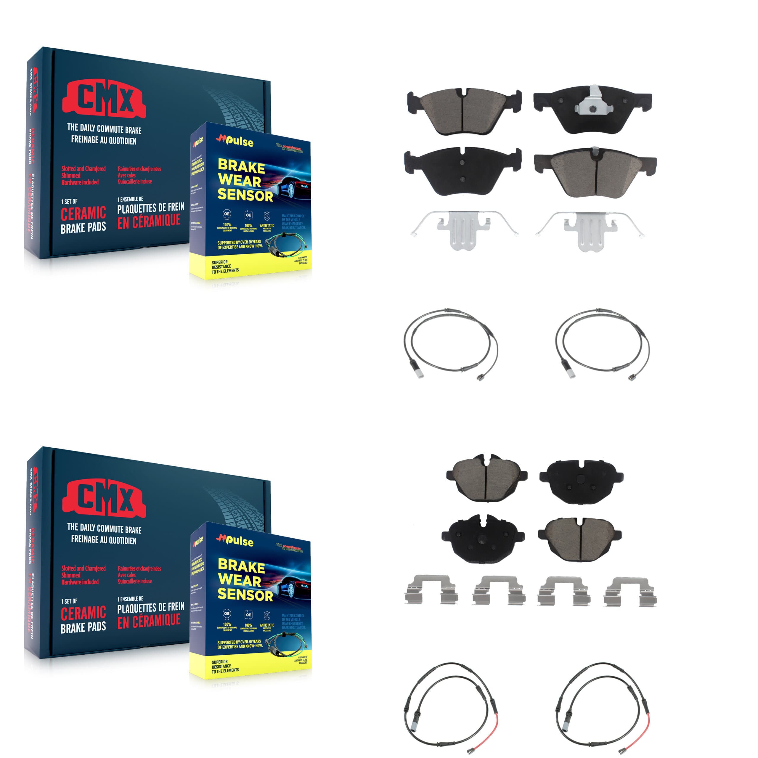 CMX - KCW-101330 - Front and Rear Disc Brake Pad Kits image 1