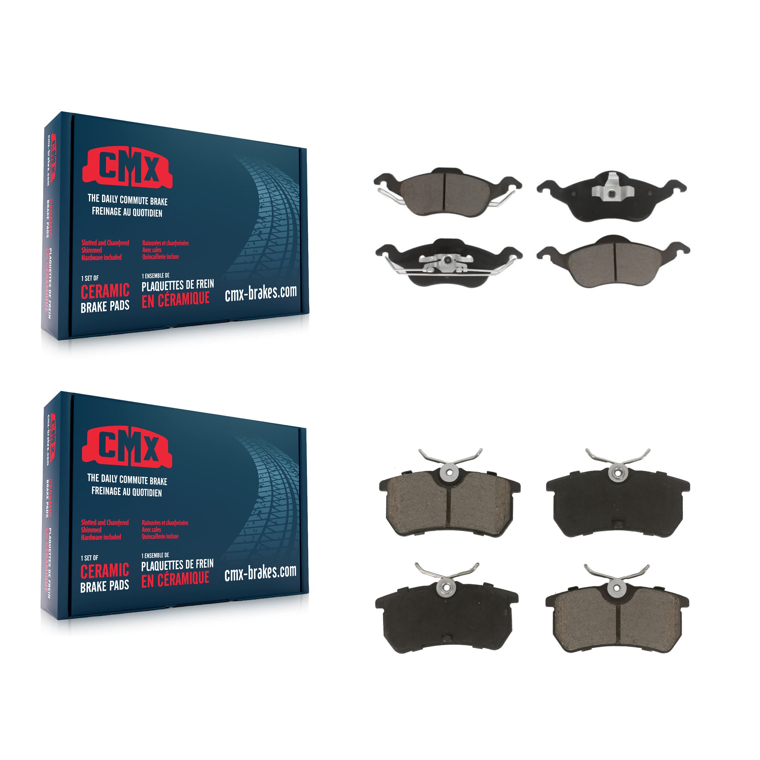 CMX - KCX-100093 - Front and Rear Disc Brake Pad Kits image 1