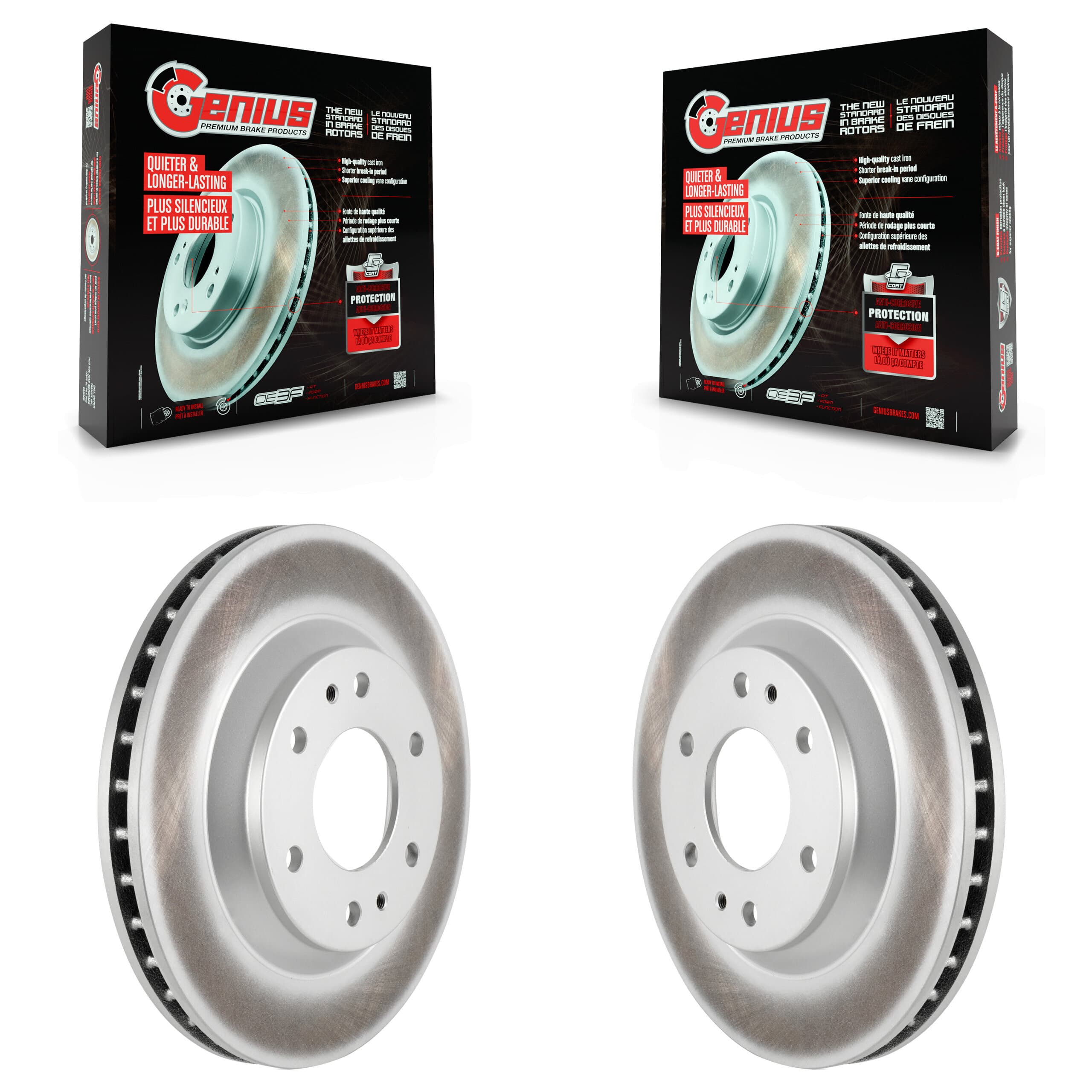 Genius - KG-100022 - Front Disc Brake Rotor Kits image 1