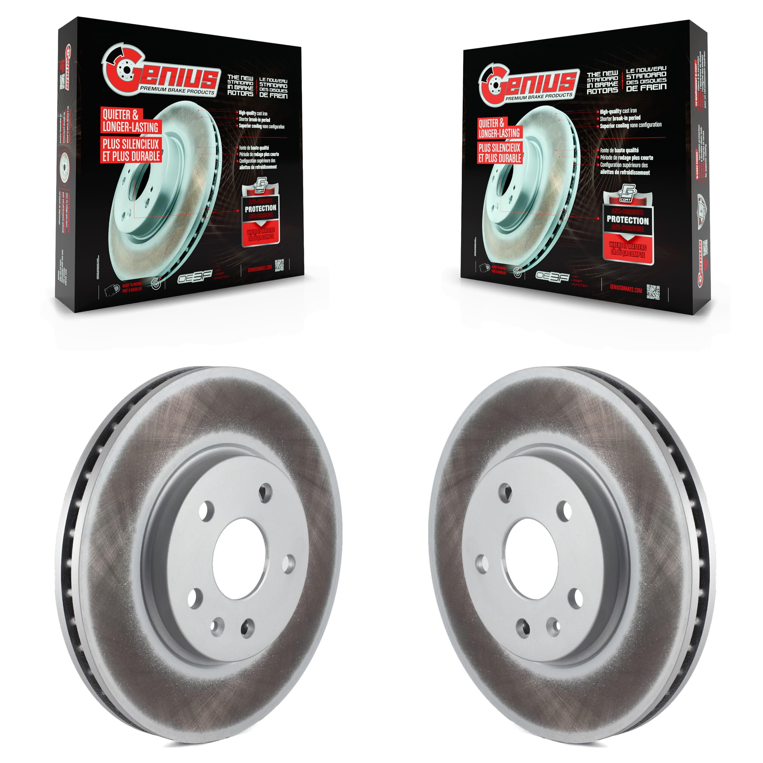 Genius - KG-100049 - Front Disc Brake Rotor Kits image 1