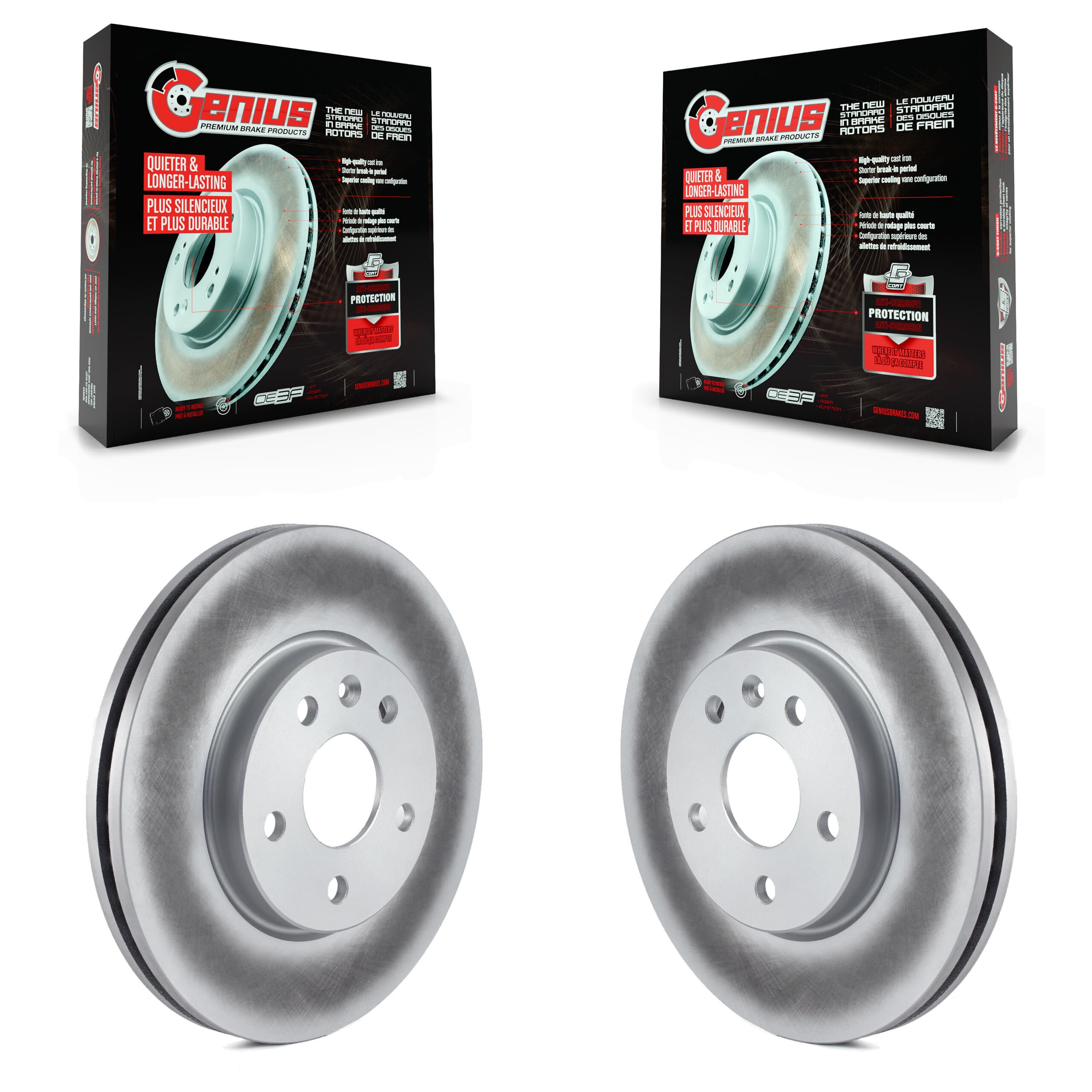 Genius - KG-100055 - Front Disc Brake Rotor Kits image 1