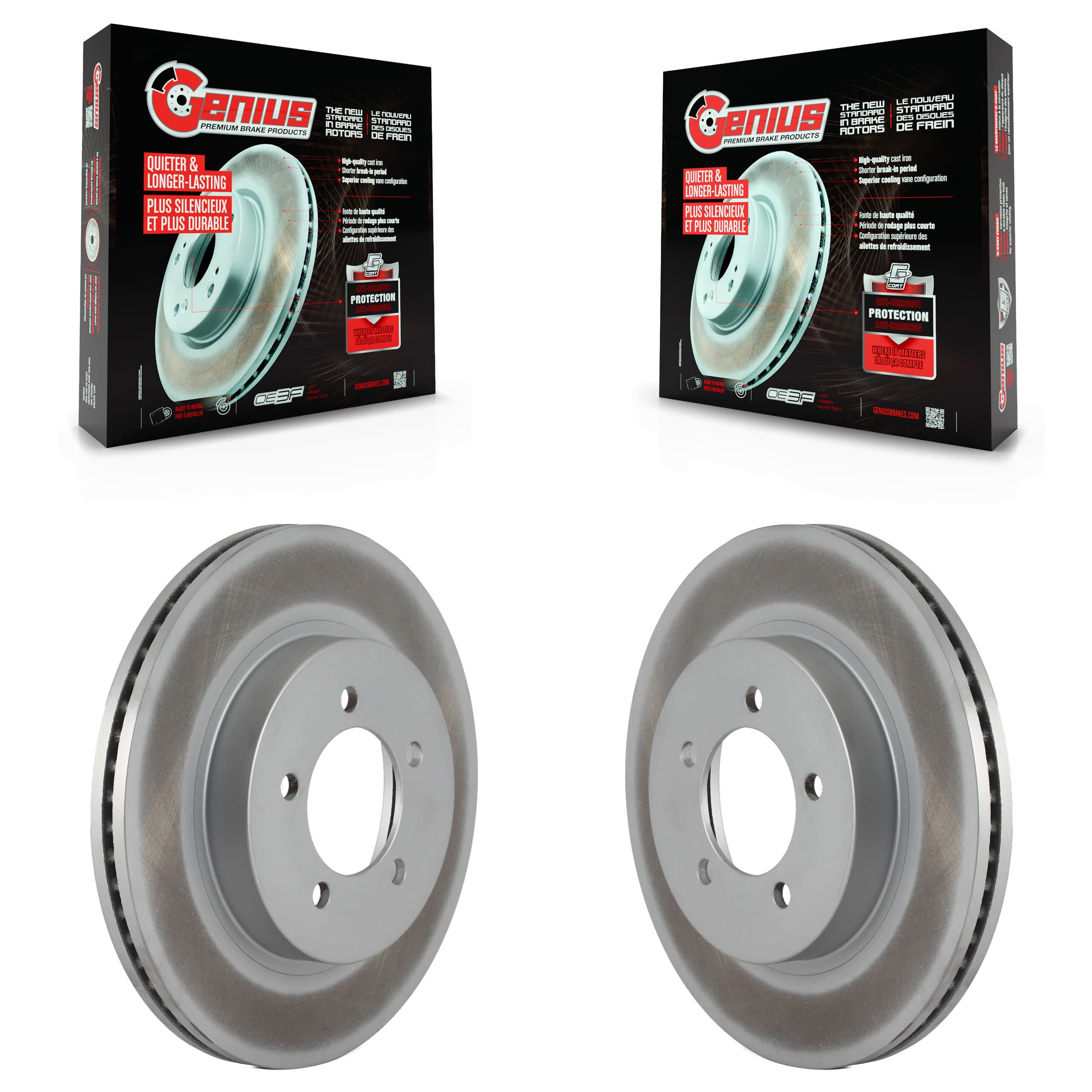 Genius - KG-100073 - Front Disc Brake Rotor Kits image 1